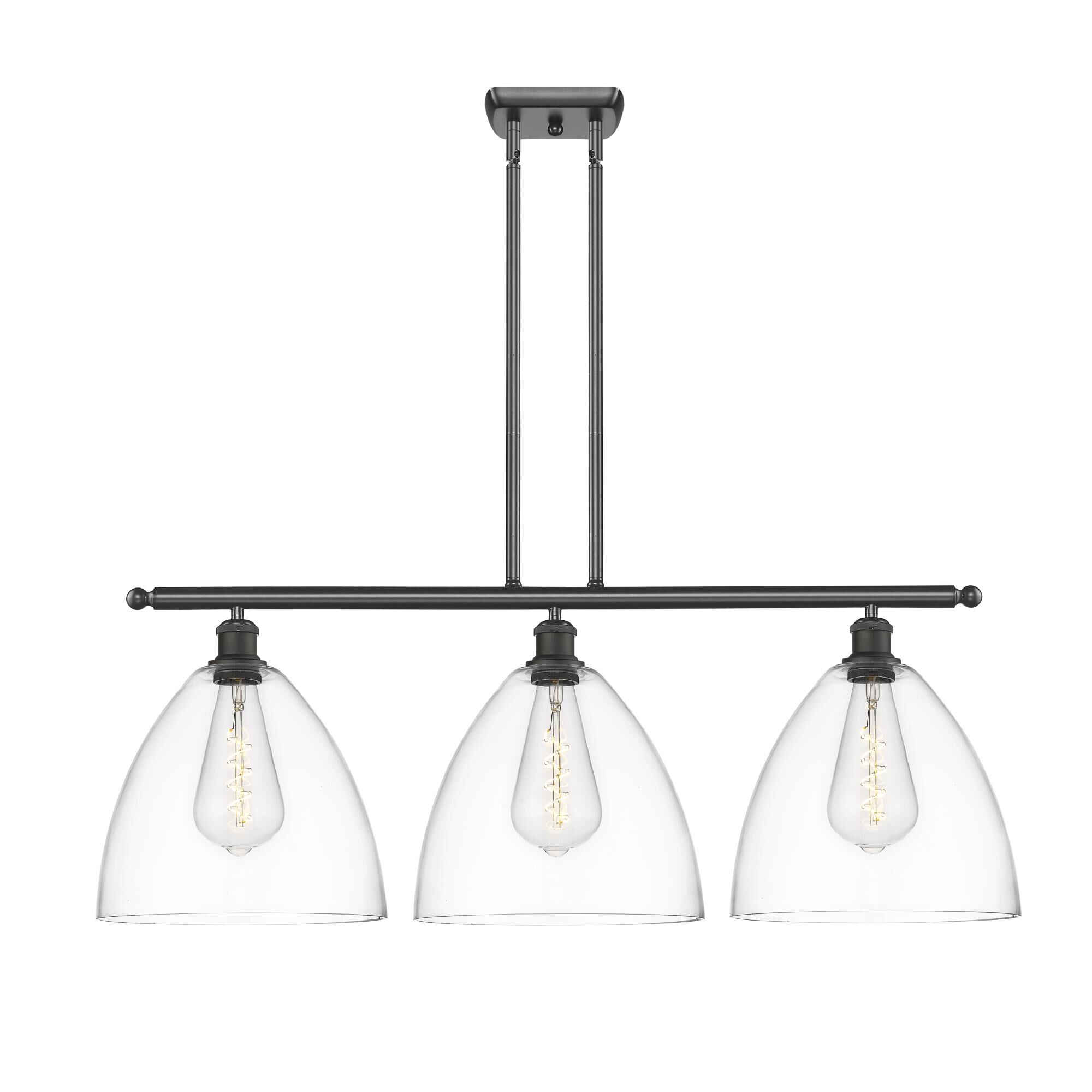 Bruno Marashlian Ballston Dome 38 Inch 3 Light Linear Suspension Light by Innovations Lighting