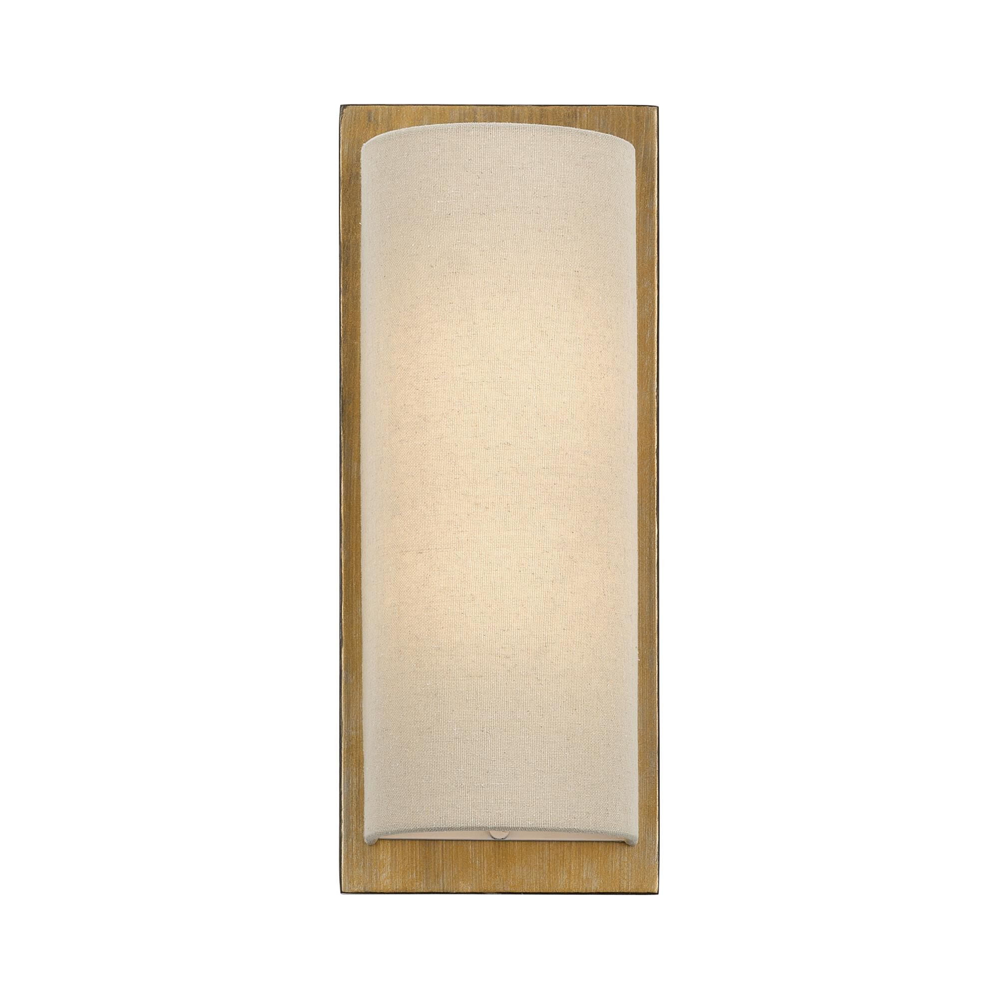 Shown in Antique Gold Leaf finish and Hand Crafted Parchment Color Hardback Fabric shade
