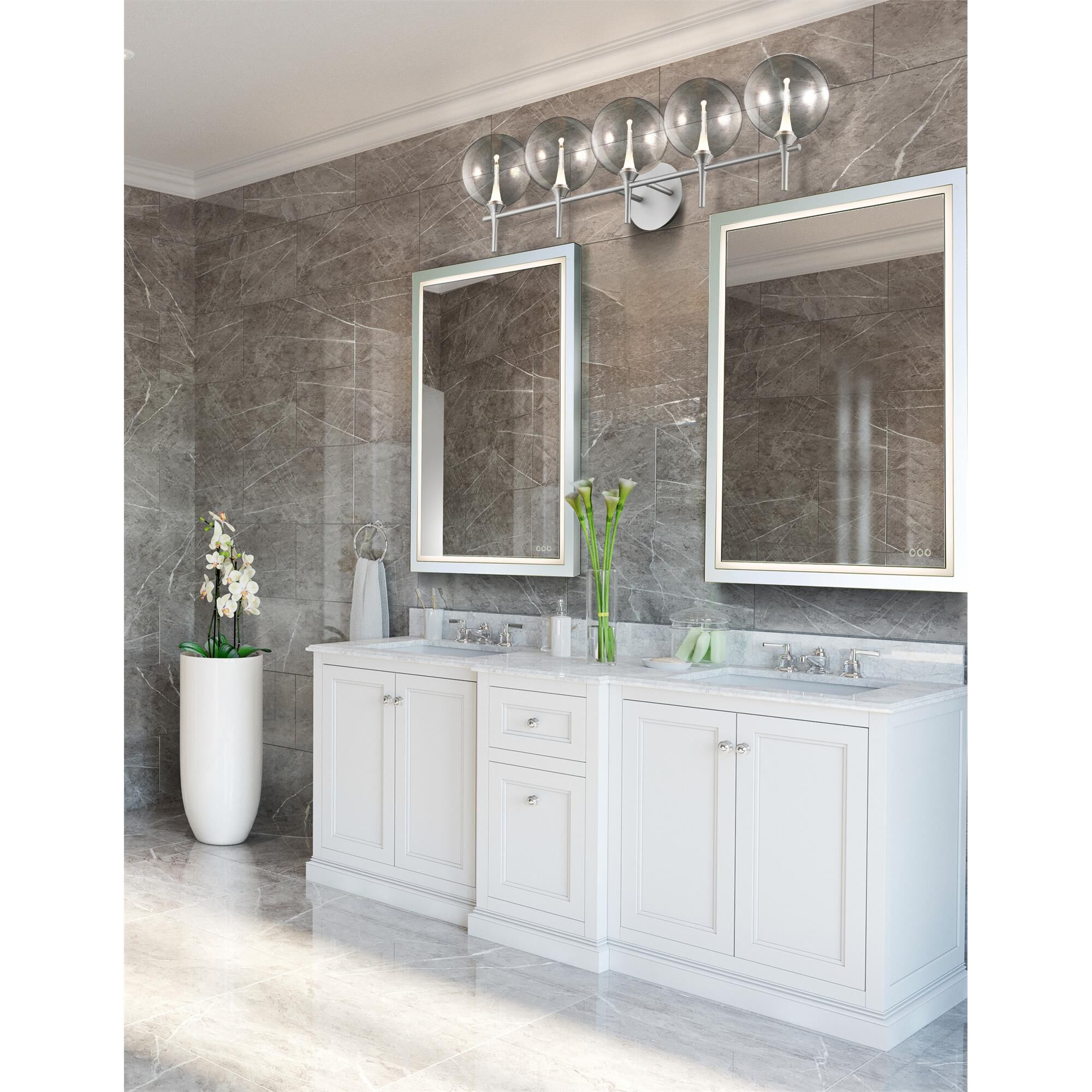 Shown in Nickel finish and Smoked glass