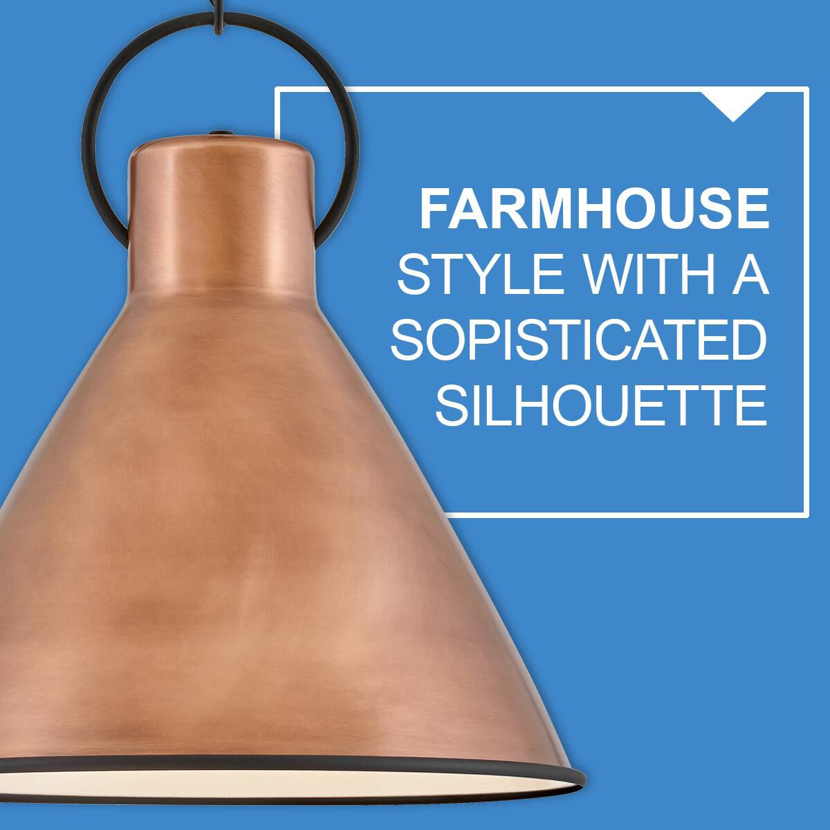 Shown in Antique Copper with Textured Black Accents finish