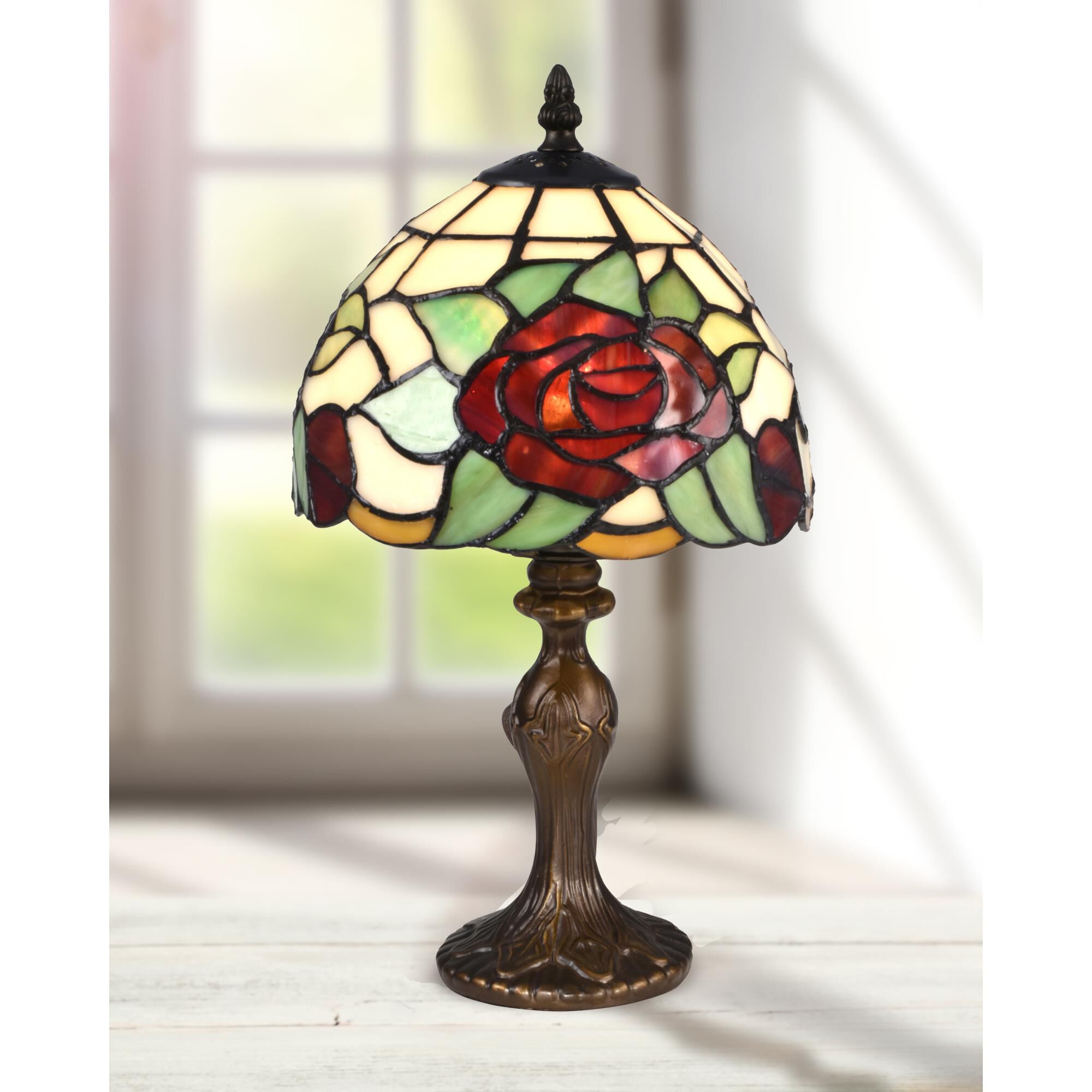 Indian Rose 14 Inch Accent Lamp by Dale Tiffany