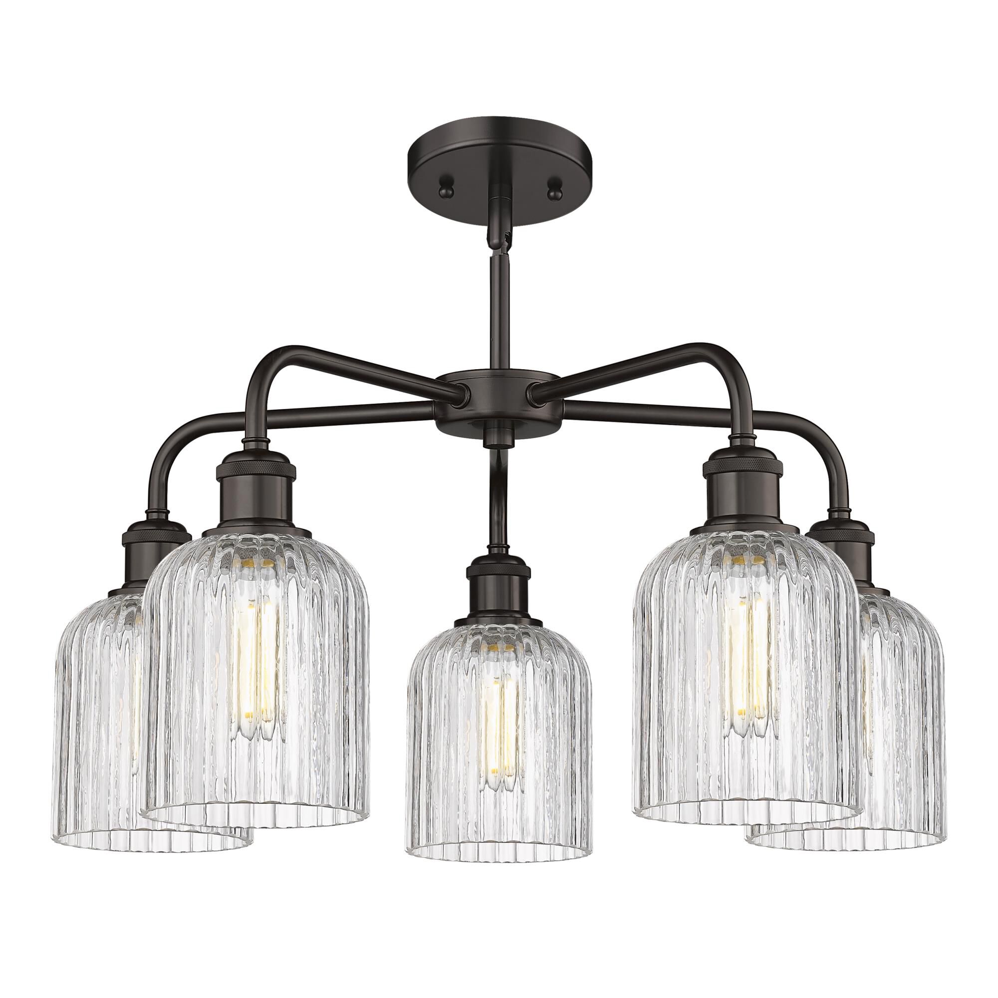 Shown in Oil Rubbed Bronze finish and Clear glass