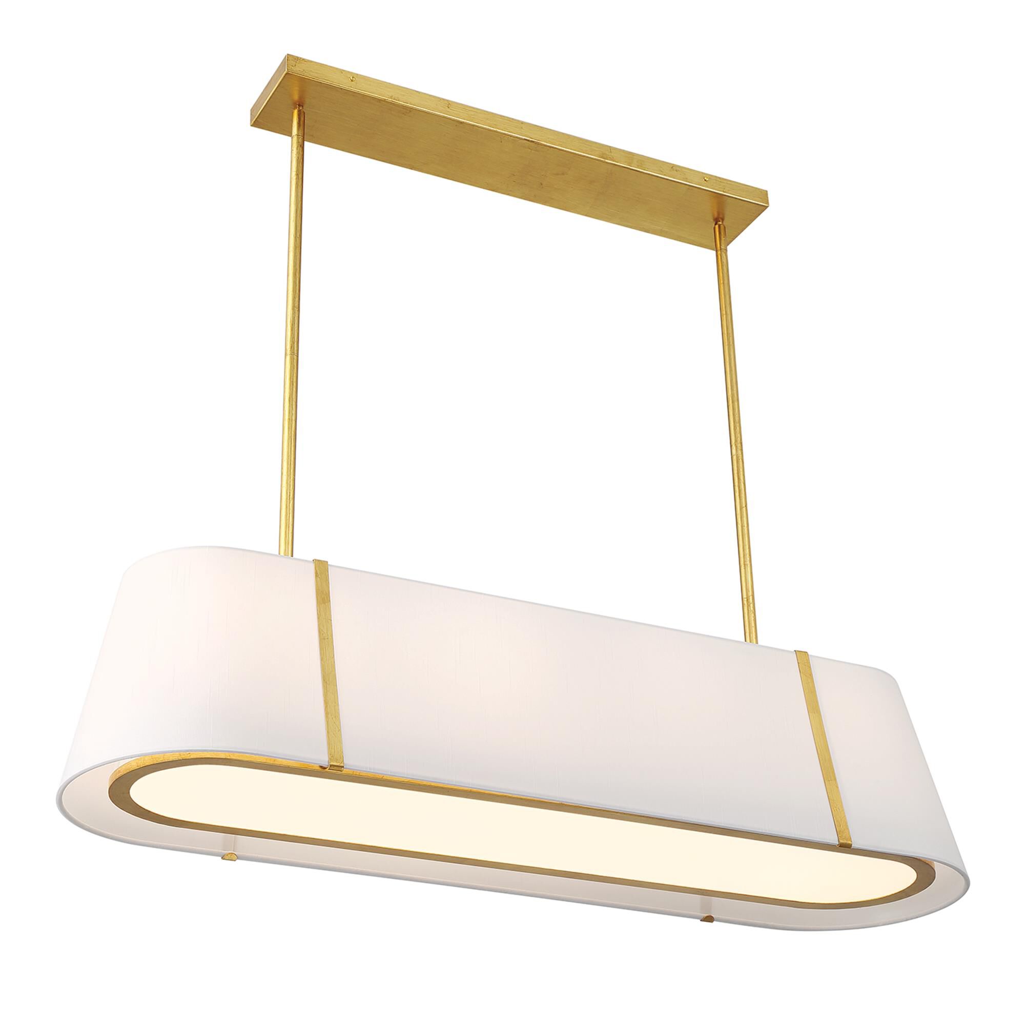 Shown in Antique Gold finish and Silk shade