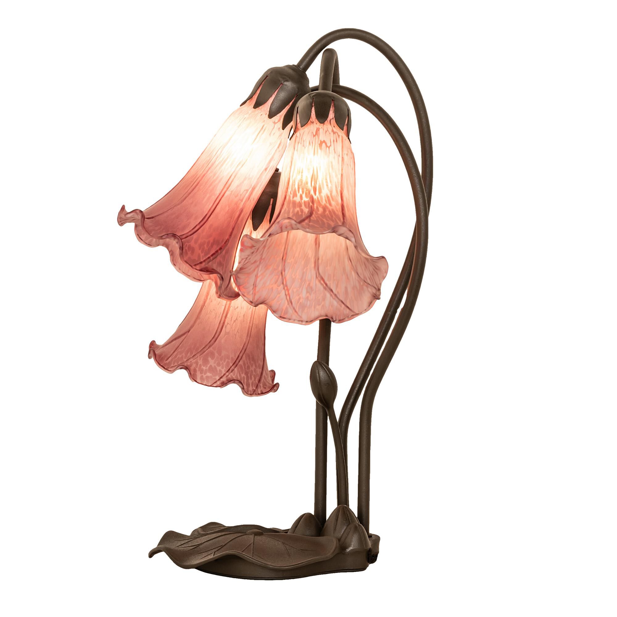 Shown in Mahogany Bronze finish and Cranberry;Violet glass