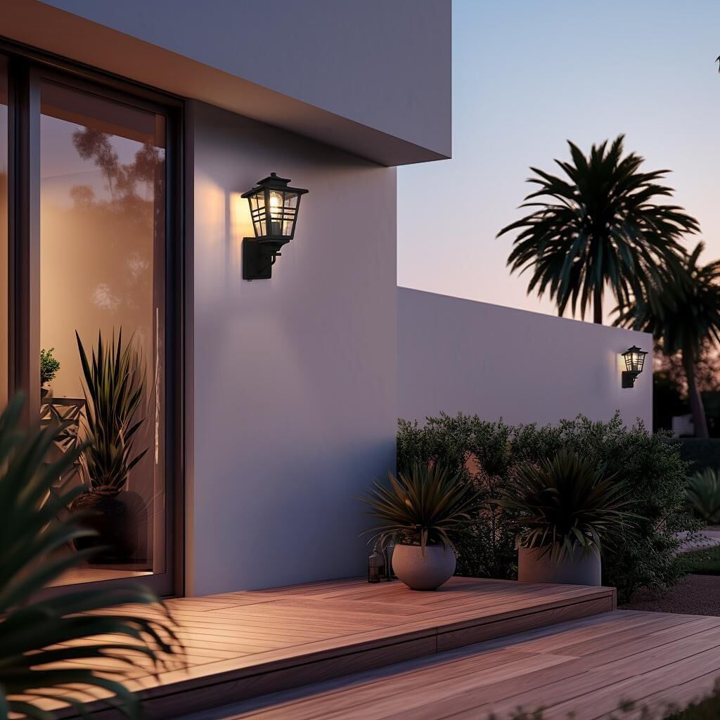 Macon 7 Inch Outdoor Wall Light by Elegant Lighting