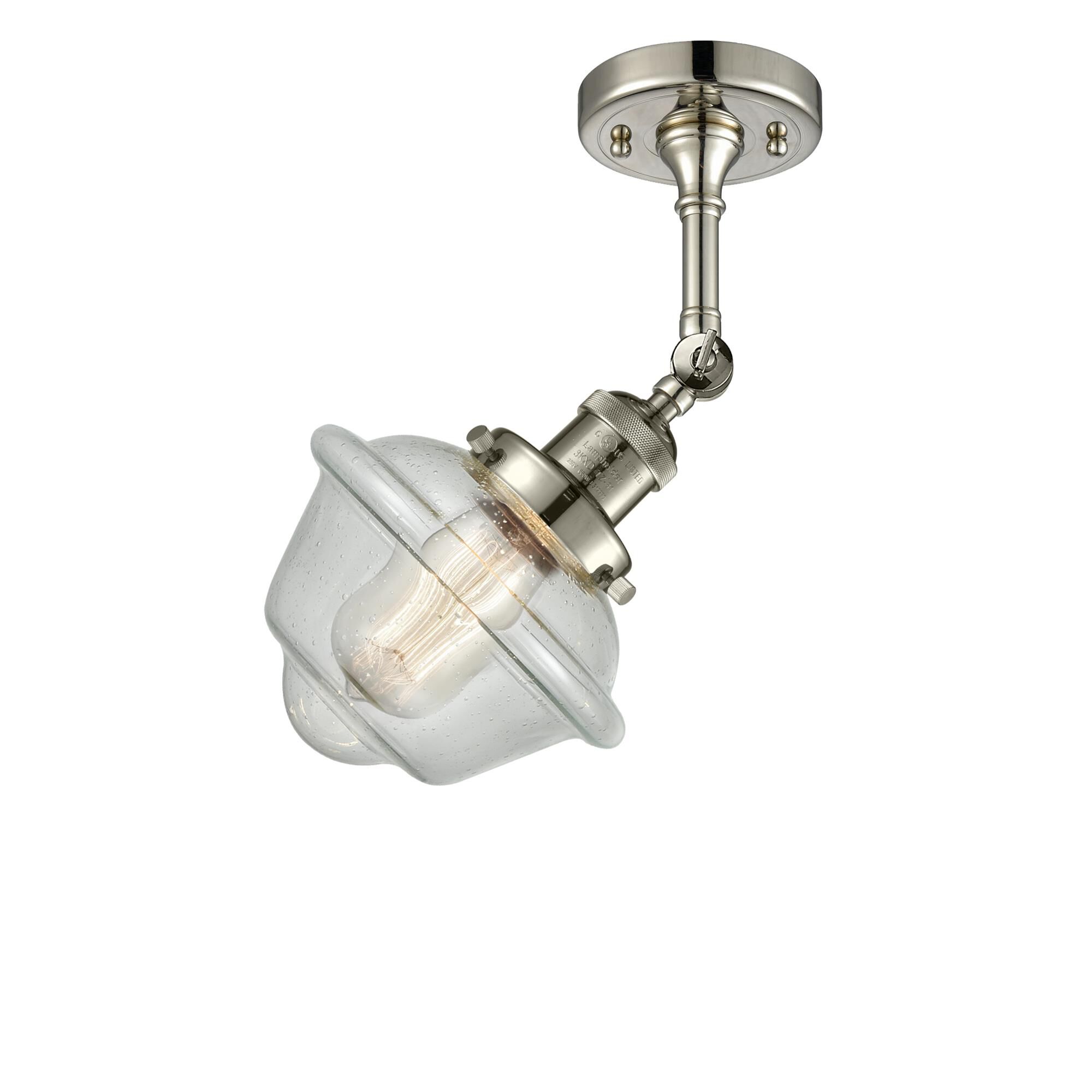 Bruno Marashlian Small Oxford 7 Inch 1 Light Semi Flush Mount by Innovations Lighting