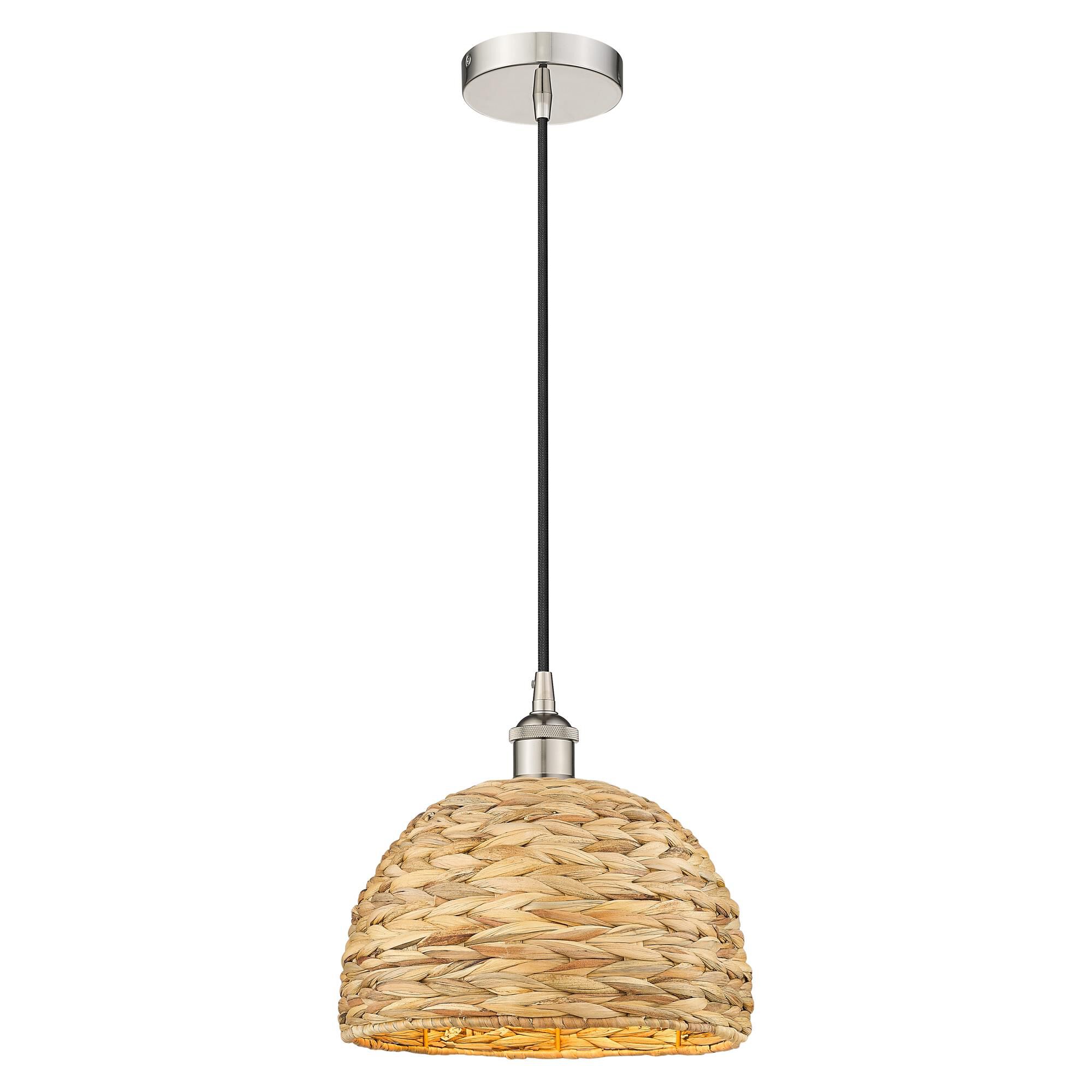 Shown in Polished Nickel finish and Natural shade