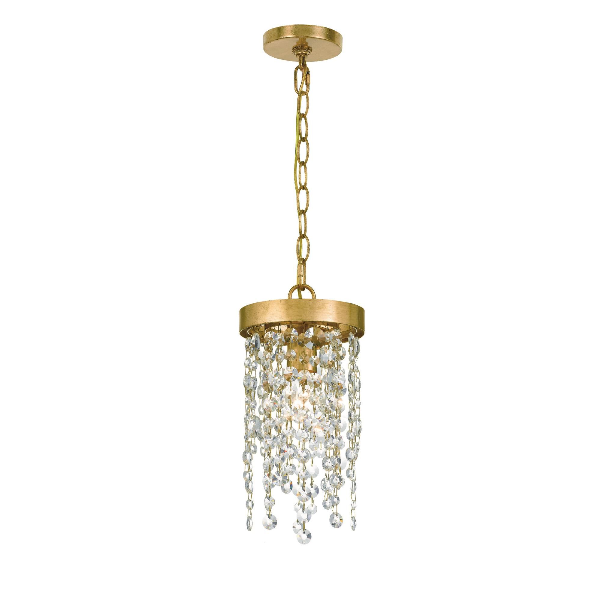 Shown in Antique Gold finish and Clear Hand Cut crystal