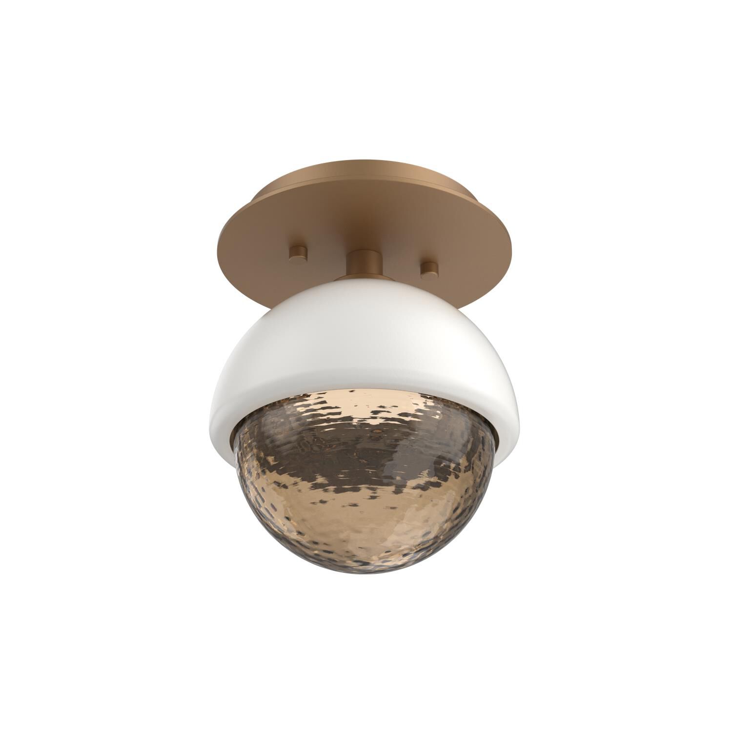 Shown in Novel Brass finish and Bronze glass and Salt White accent