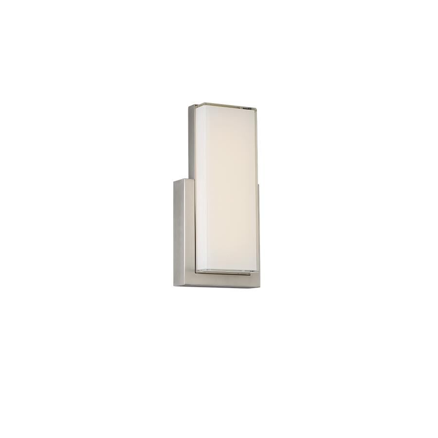 Shown in Satin Nickel finish and White Mitered Ceramic Glazed glass