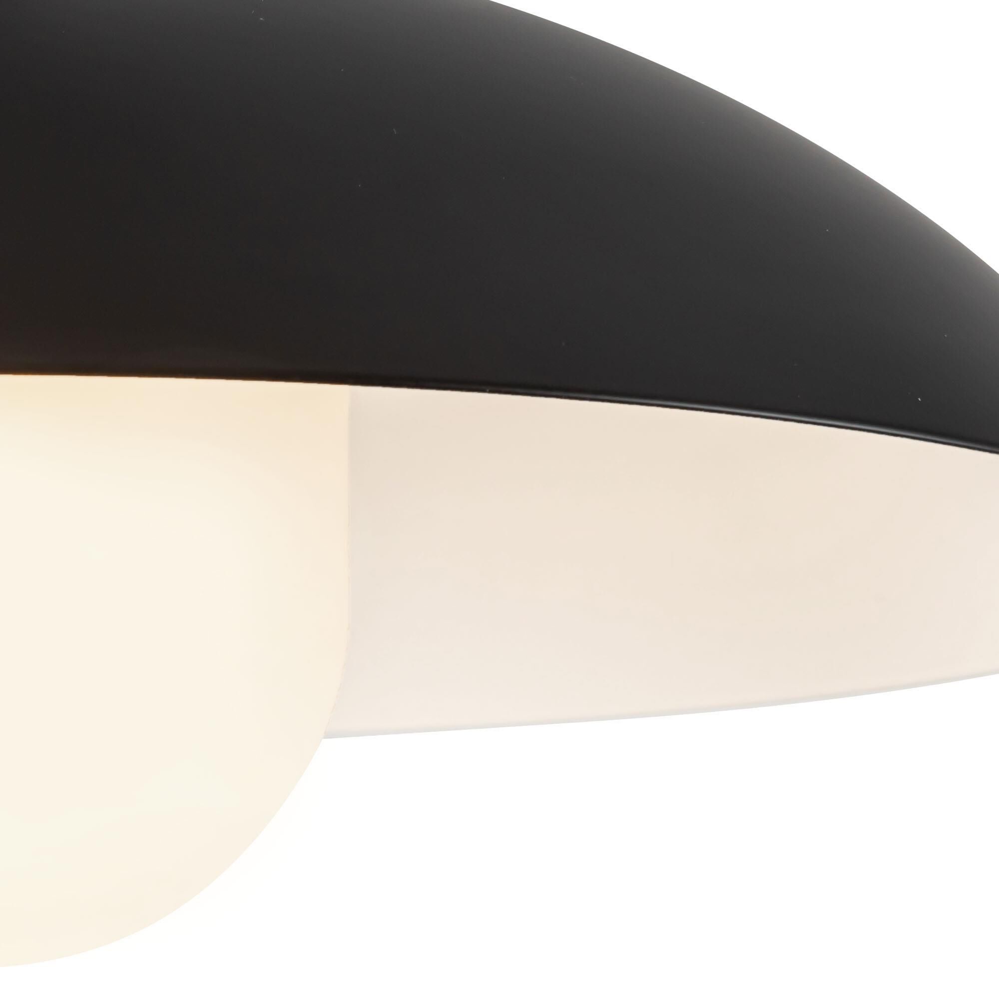 Shown in Black finish and Matte Opal glass