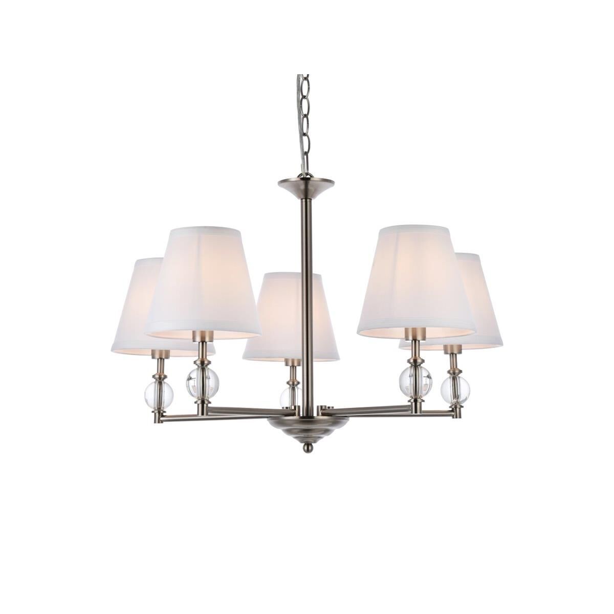 Bethany 27 Inch 5 Light Chandelier by Elegant Lighting