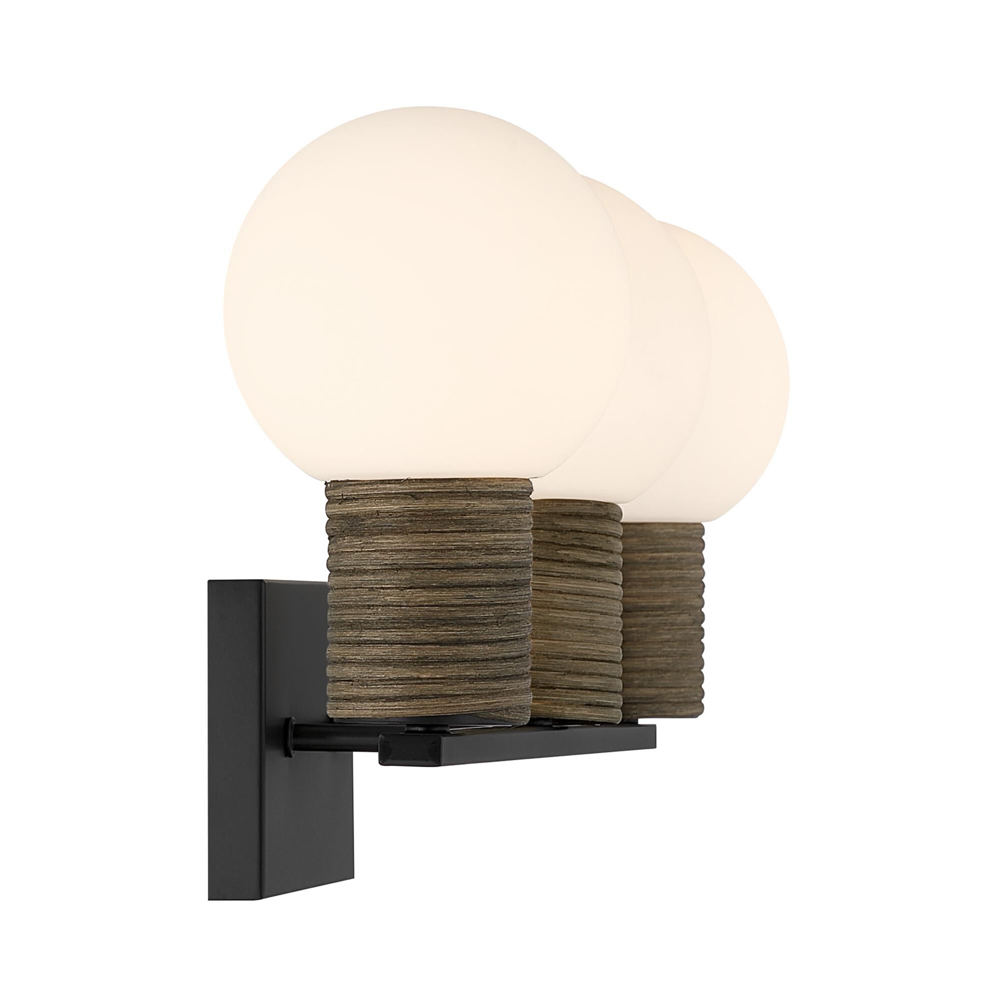 Shown in Matte Black finish and White Opal glass
