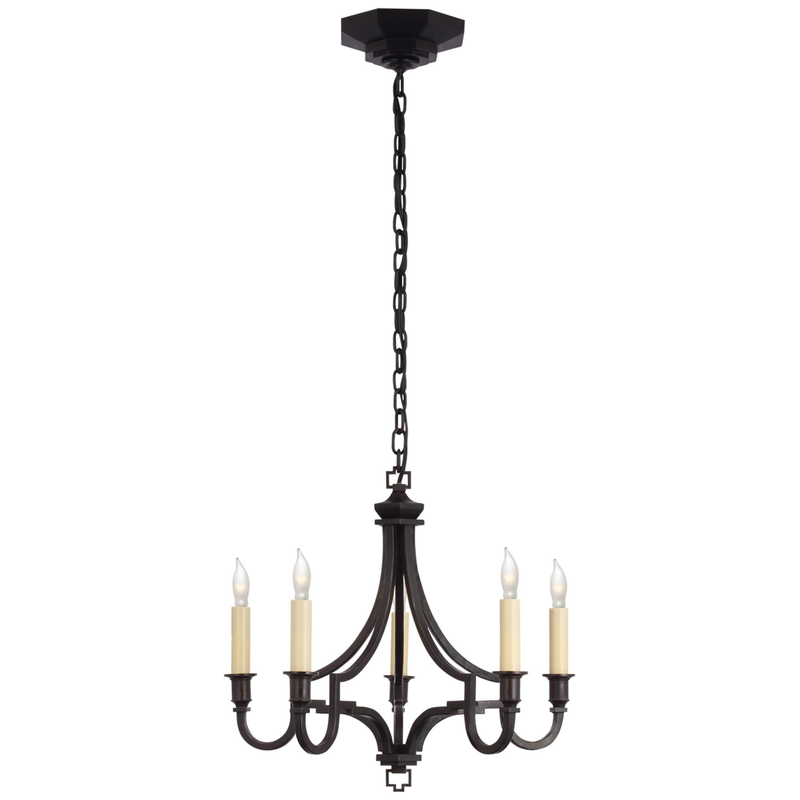Chapman & Myers Mykonos 15 Inch 5 Light LED Mini Chandelier by Visual Comfort Signature Collection