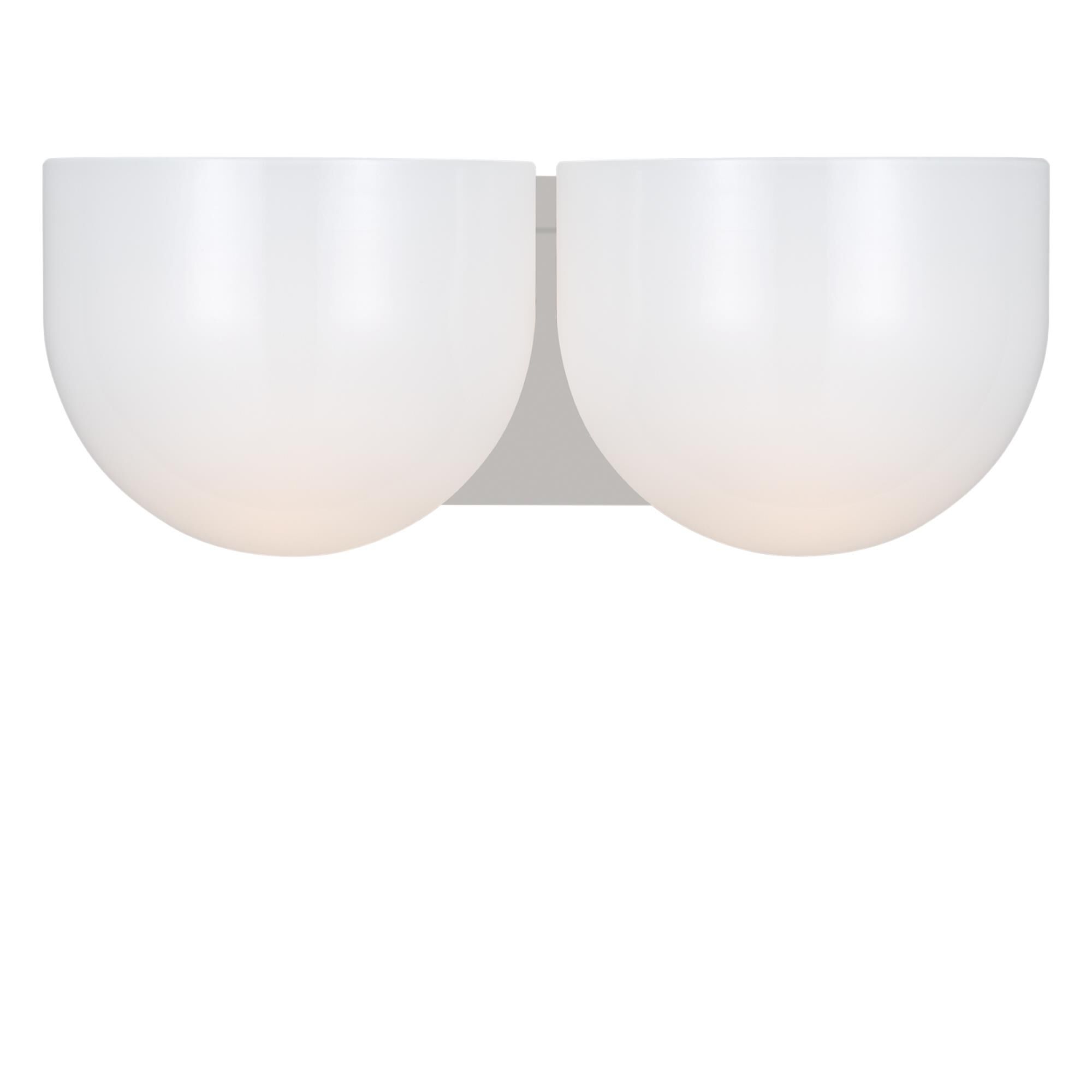 Shown in Polished Nickel finish and Milk glass