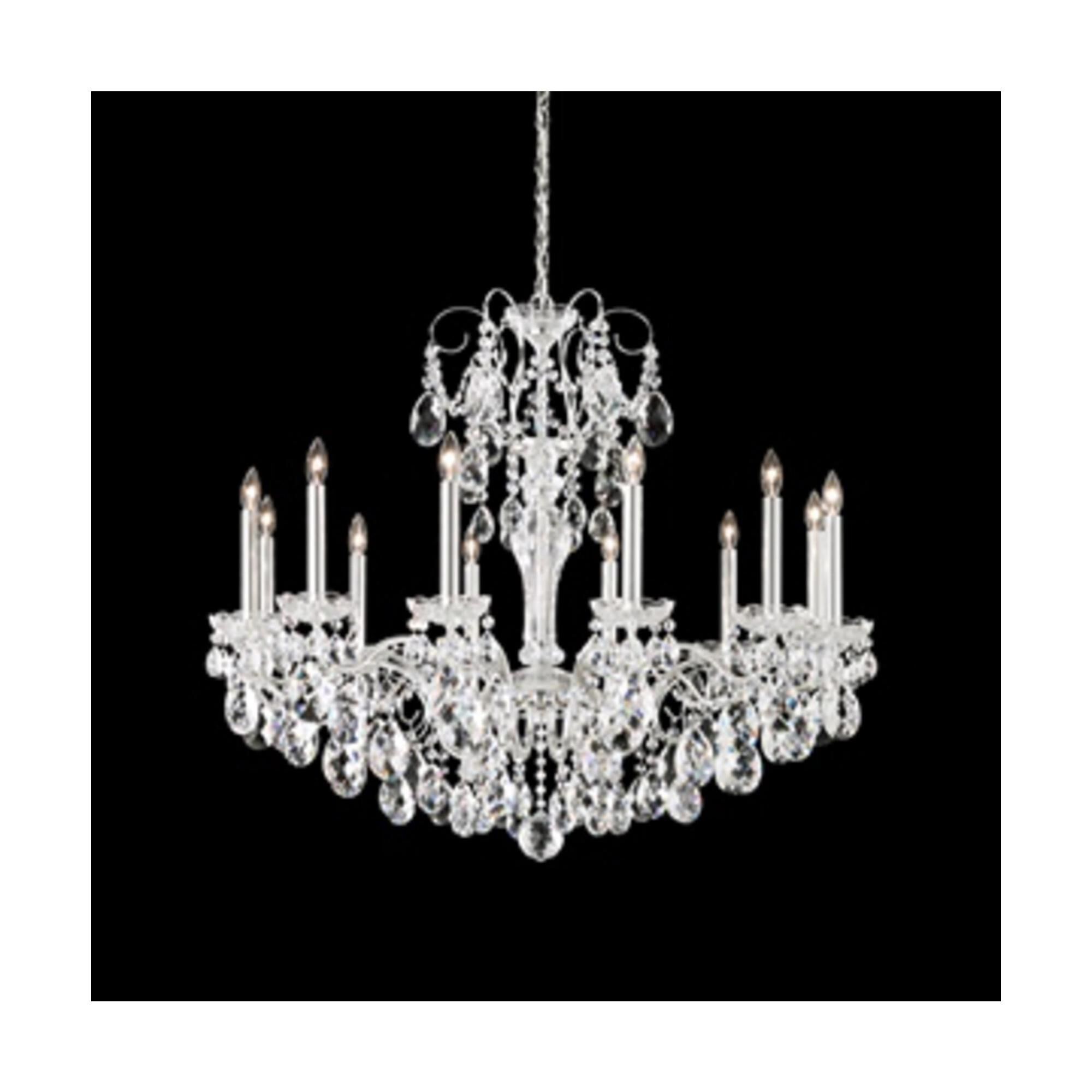 Shown in Polished Silver finish and Clear Swarovski Elements crystal 