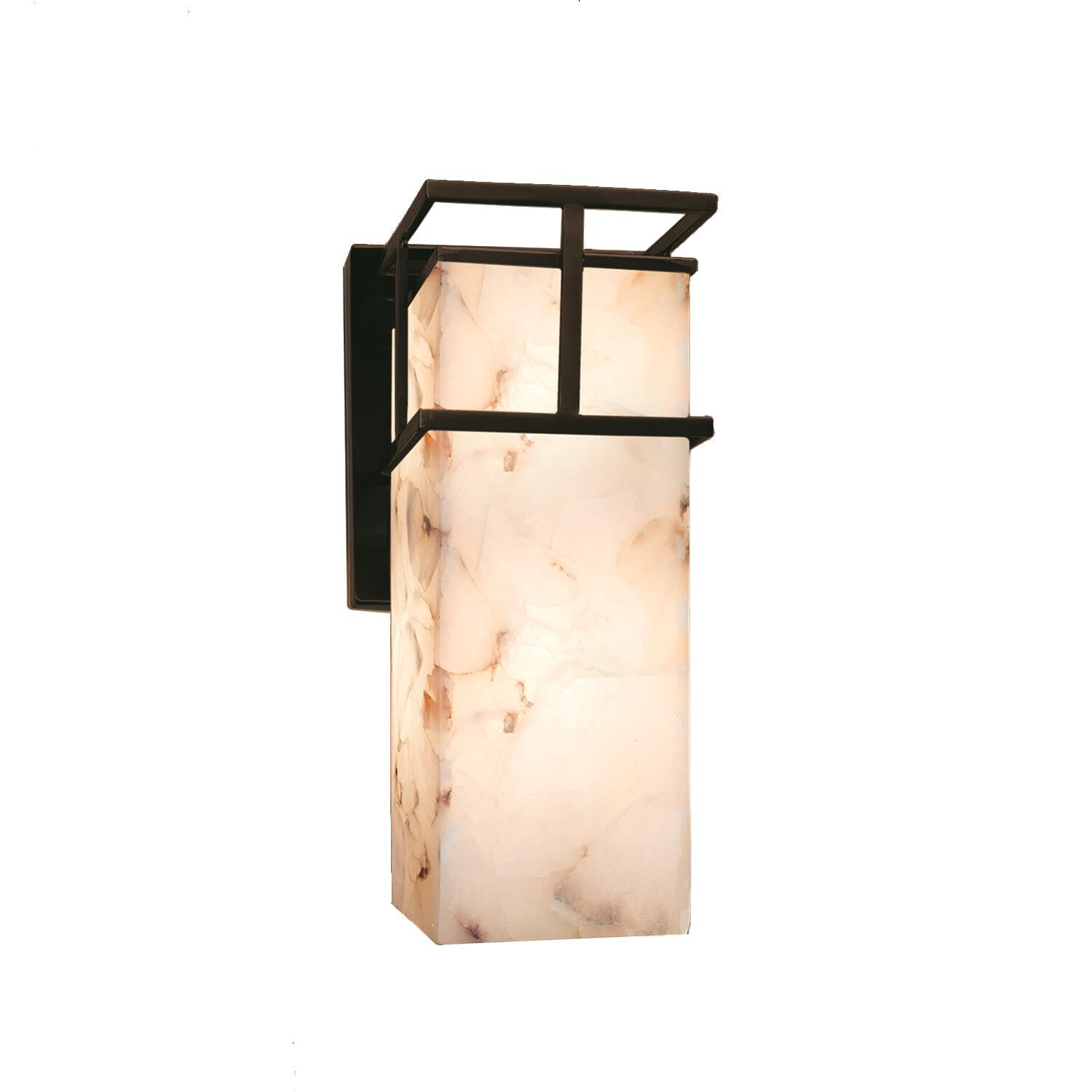 Shown in Dark Bronze finish and Shaved Alabaster Rocks Cast Into Resin glass