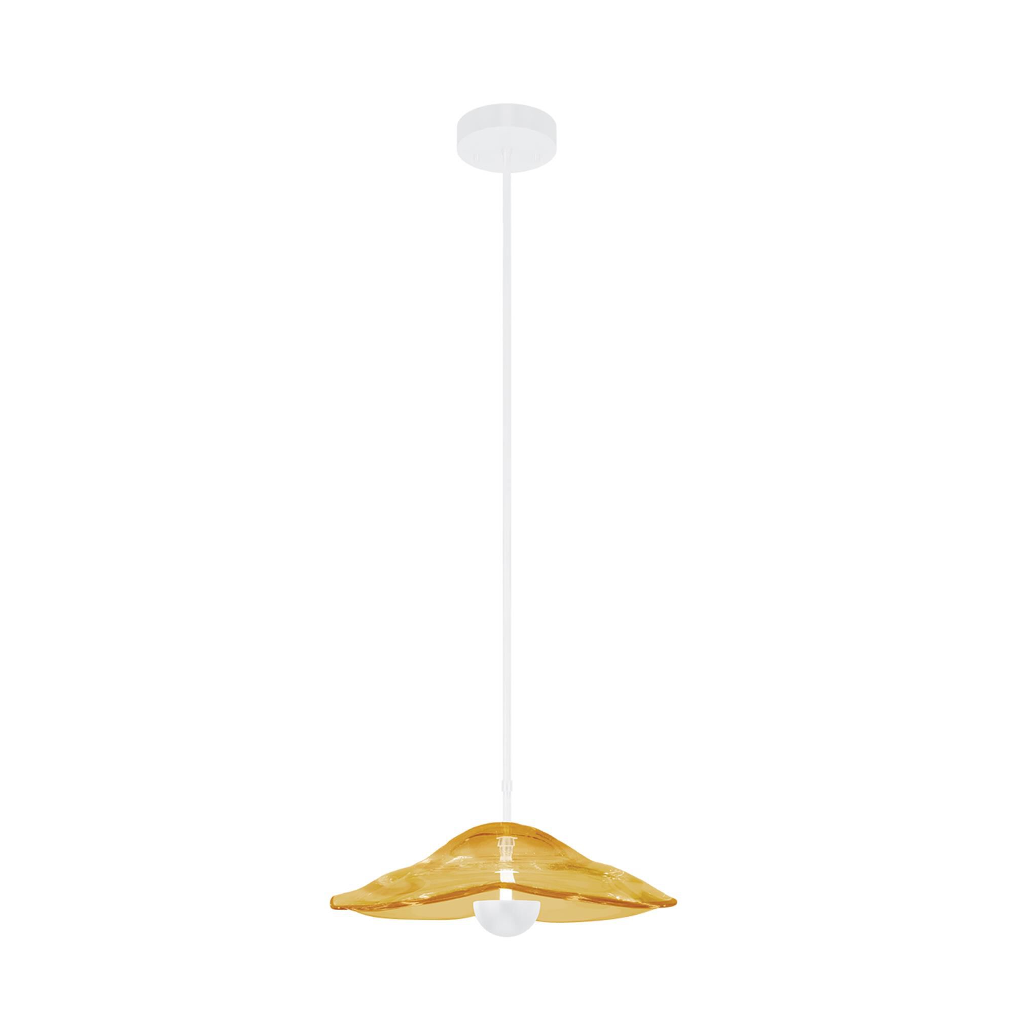 Shown in White finish and False crystal and True glass