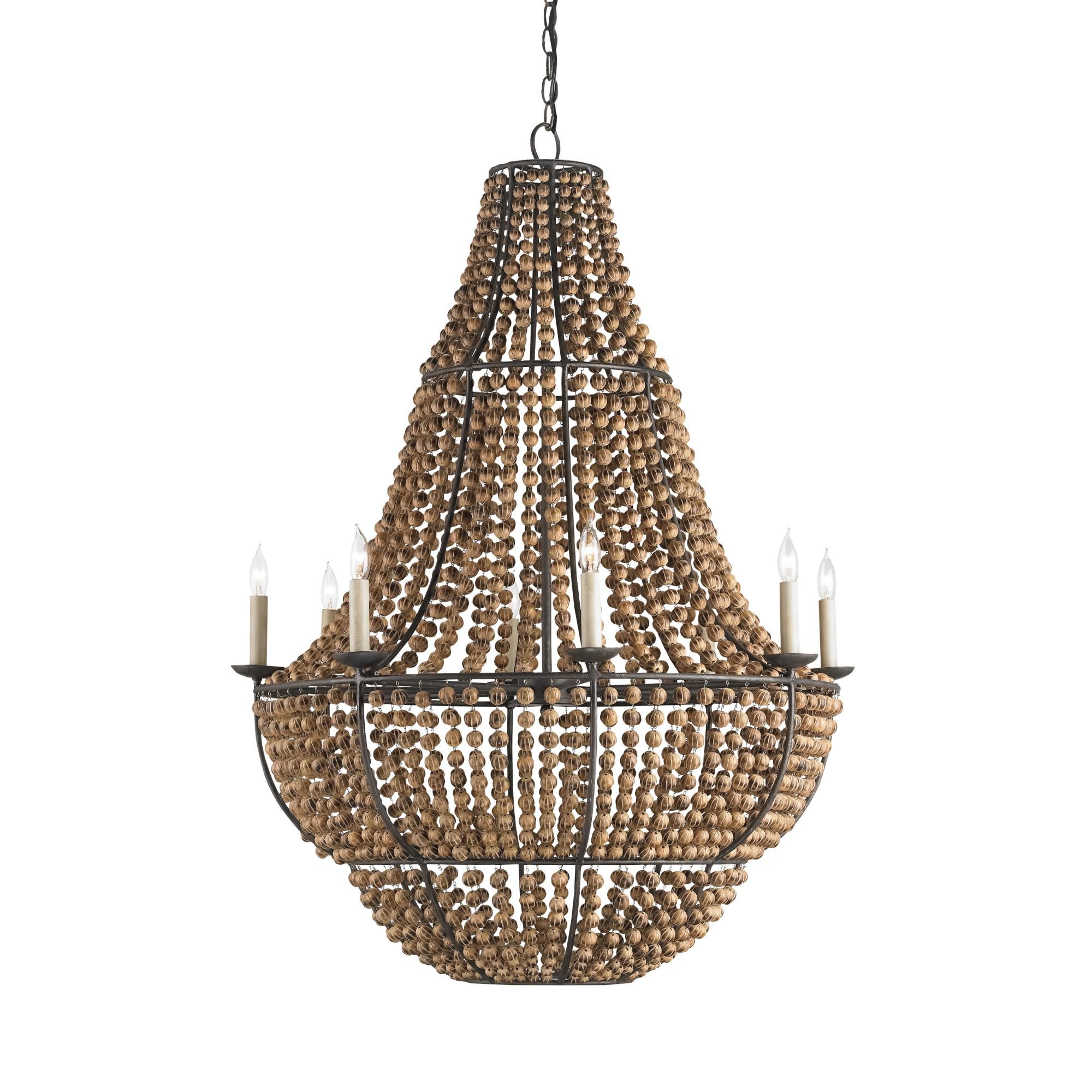 Falconwood 32 Inch 8 Light Chandelier by Currey and Company
