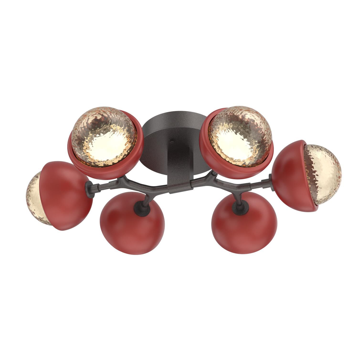 Shown in Graphite finish and Amber glass and Cinnamon Red accent