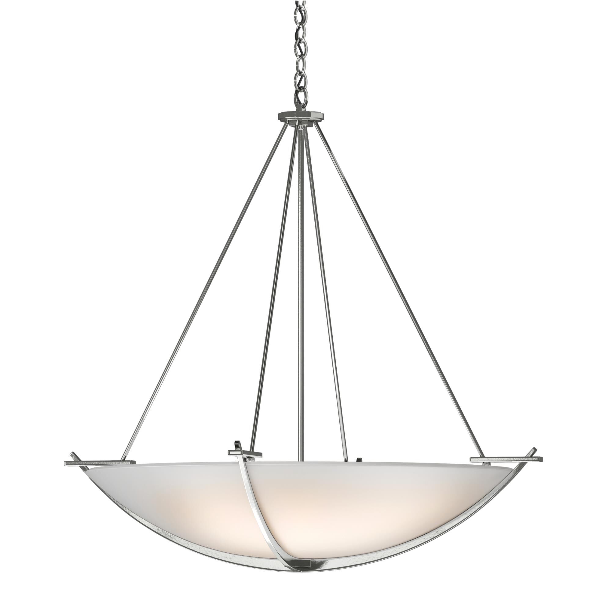 Shown in Sterling finish and Opal glass