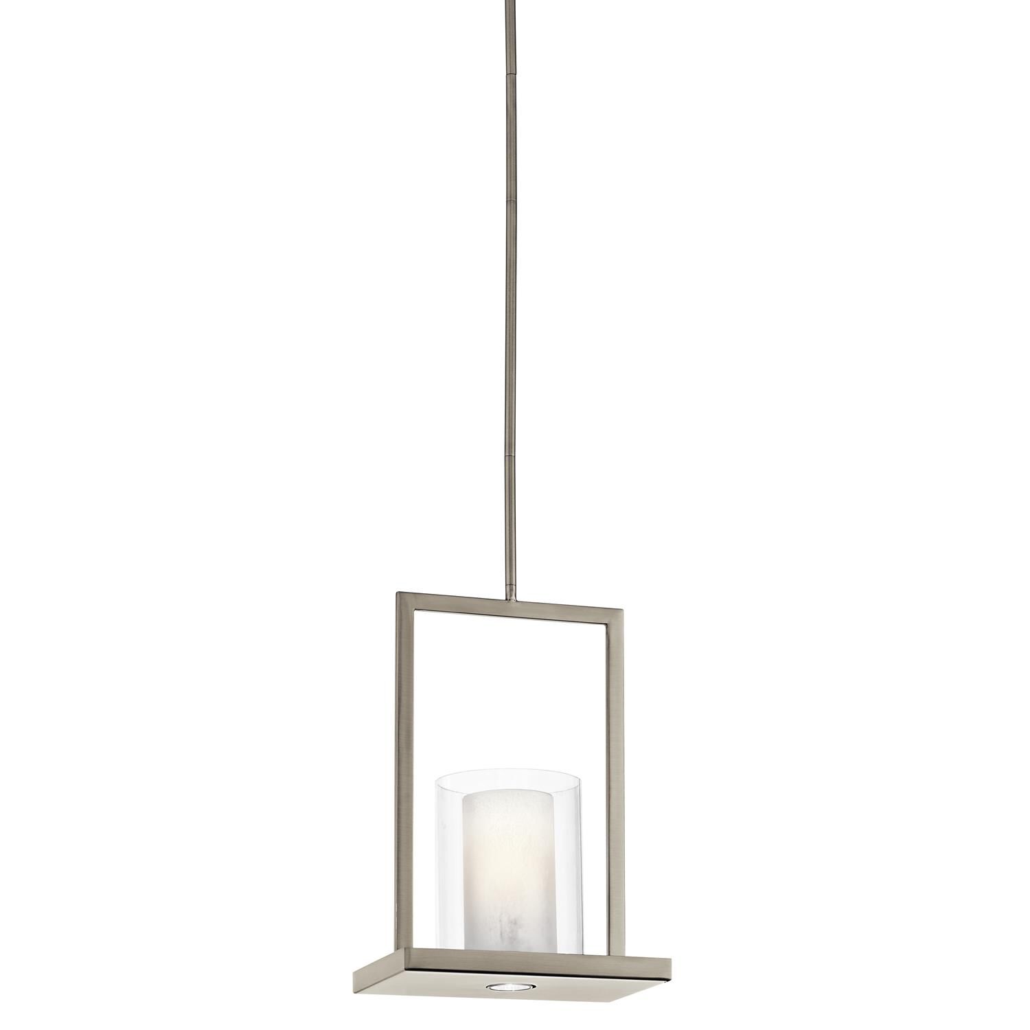 Shown in Classic Pewter finish and Clear Outside W/White Vetro Mica Inside glass