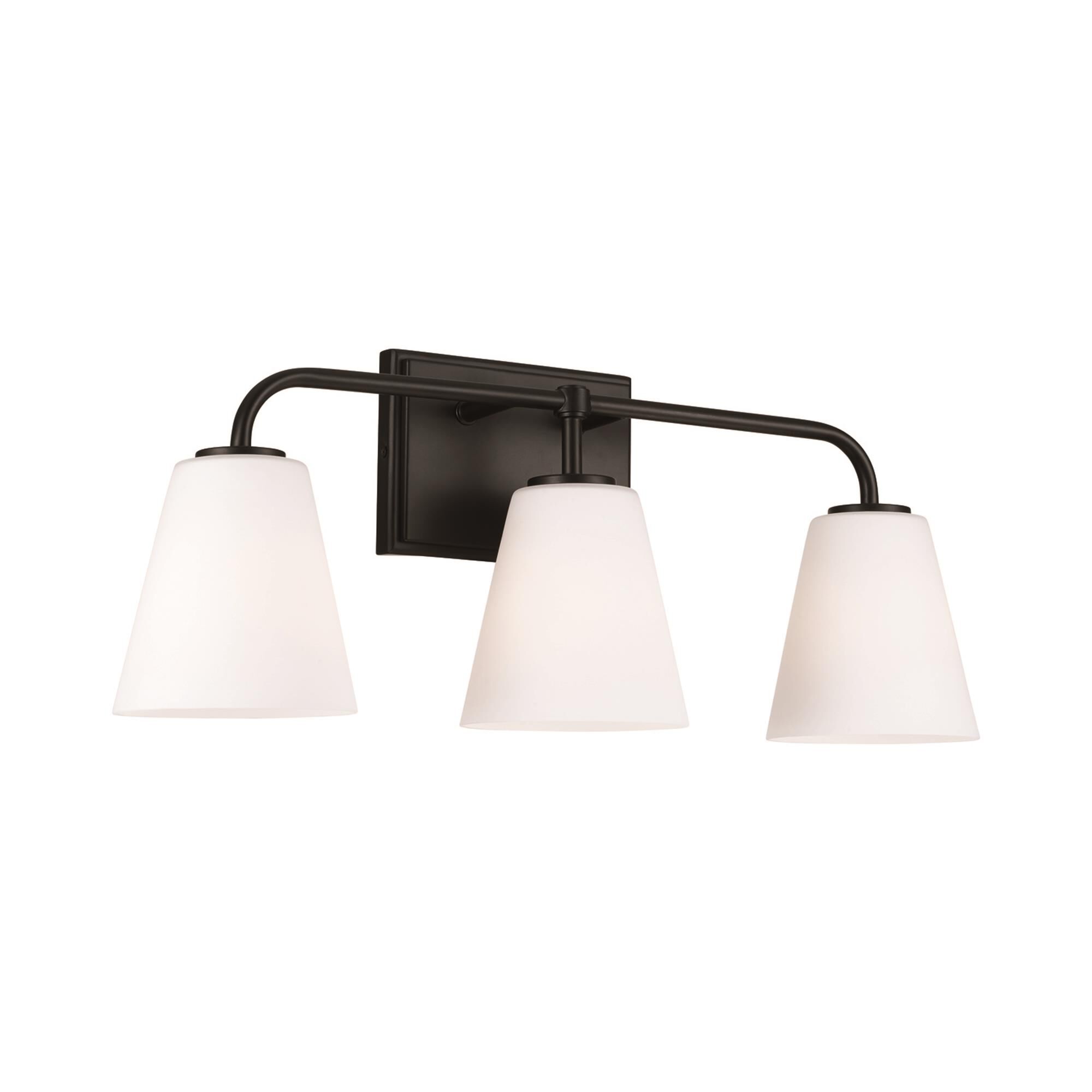 Shown in Matte Black finish and Soft White glass