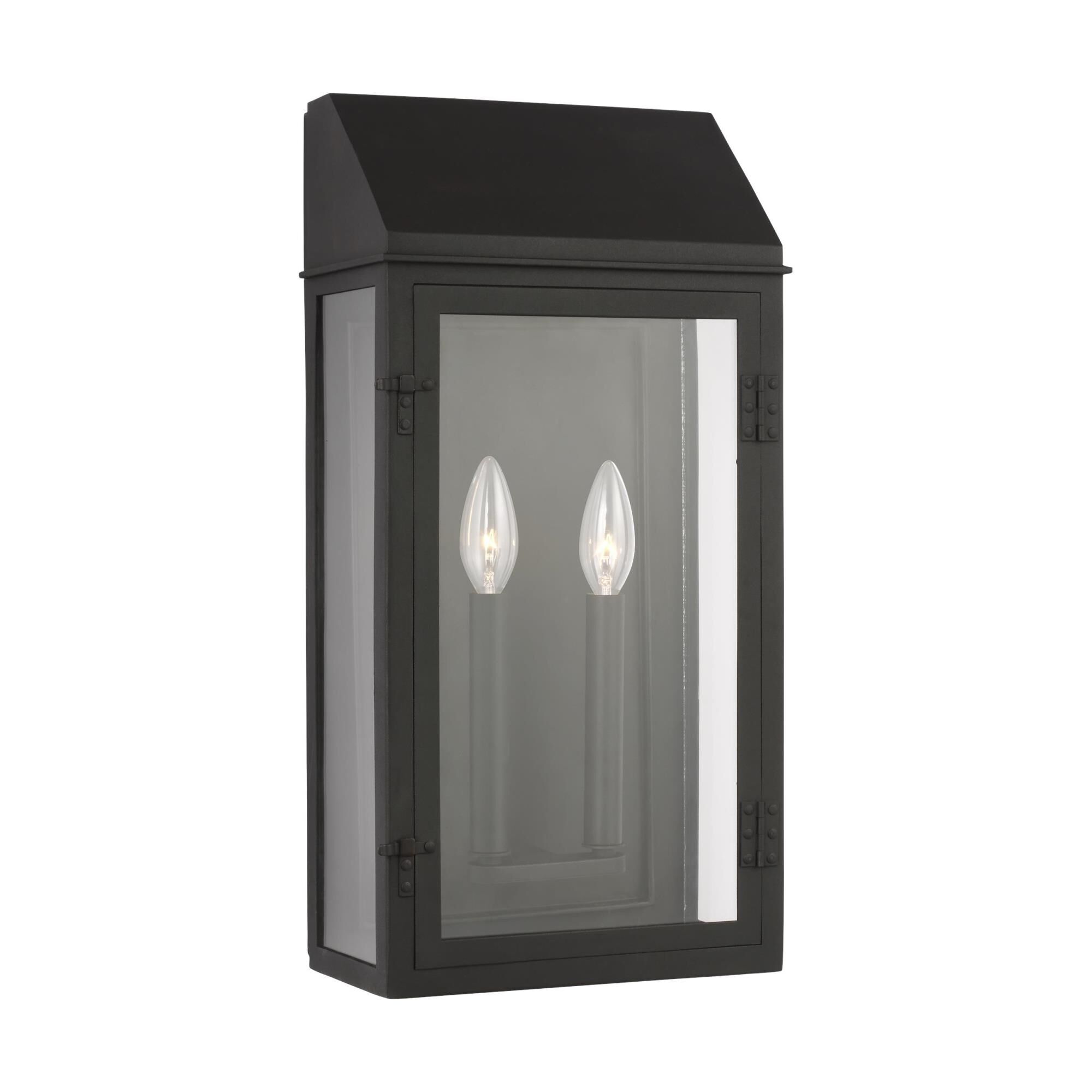 Shown in Textured Black finish and Clear Panels glass
