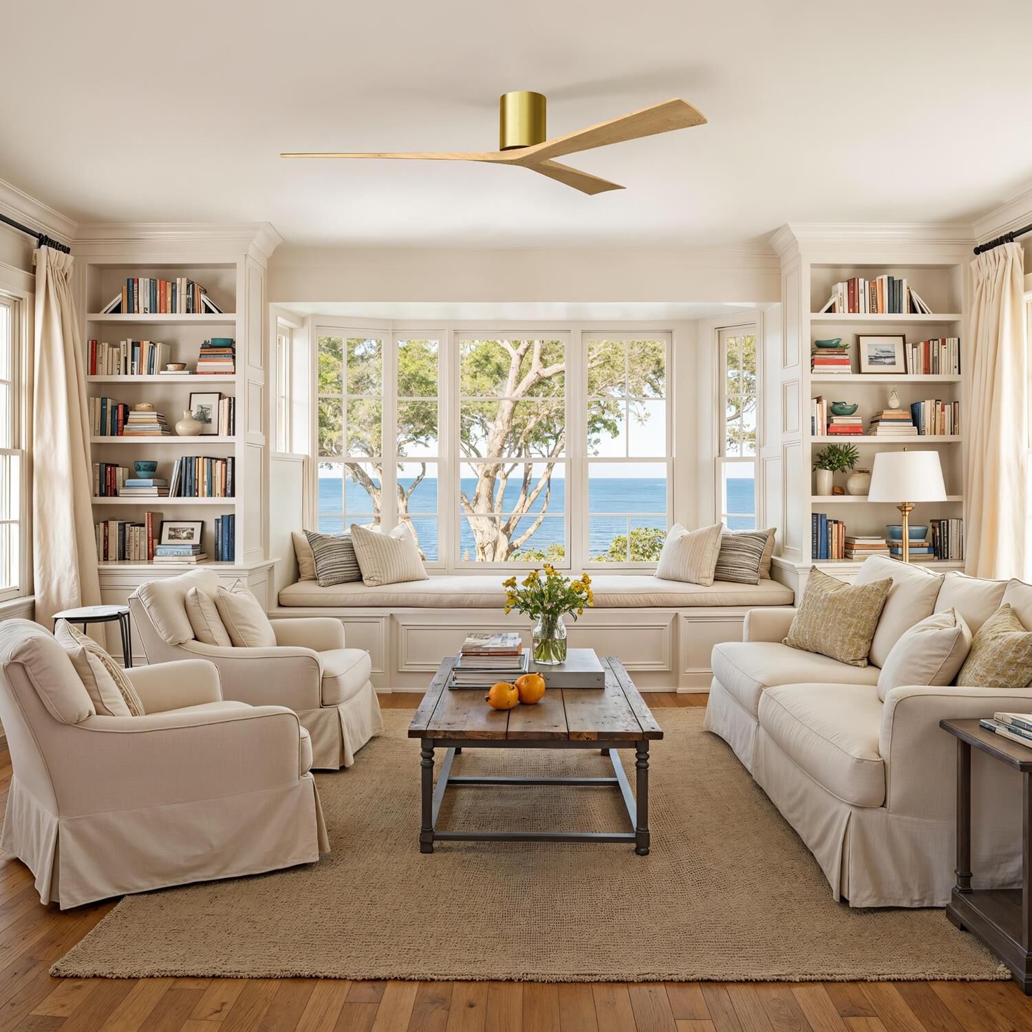 Shown in Brushed Brass finish