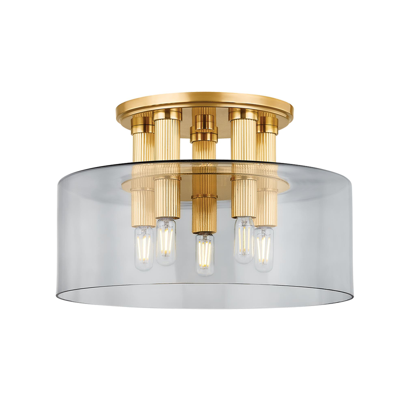 Crystler 15 Inch 5 Light Flush Mount by Hudson Valley Lighting