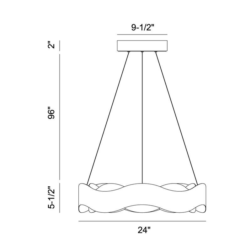 Vaughan 24 Inch Chandelier by Eurofase Lighting