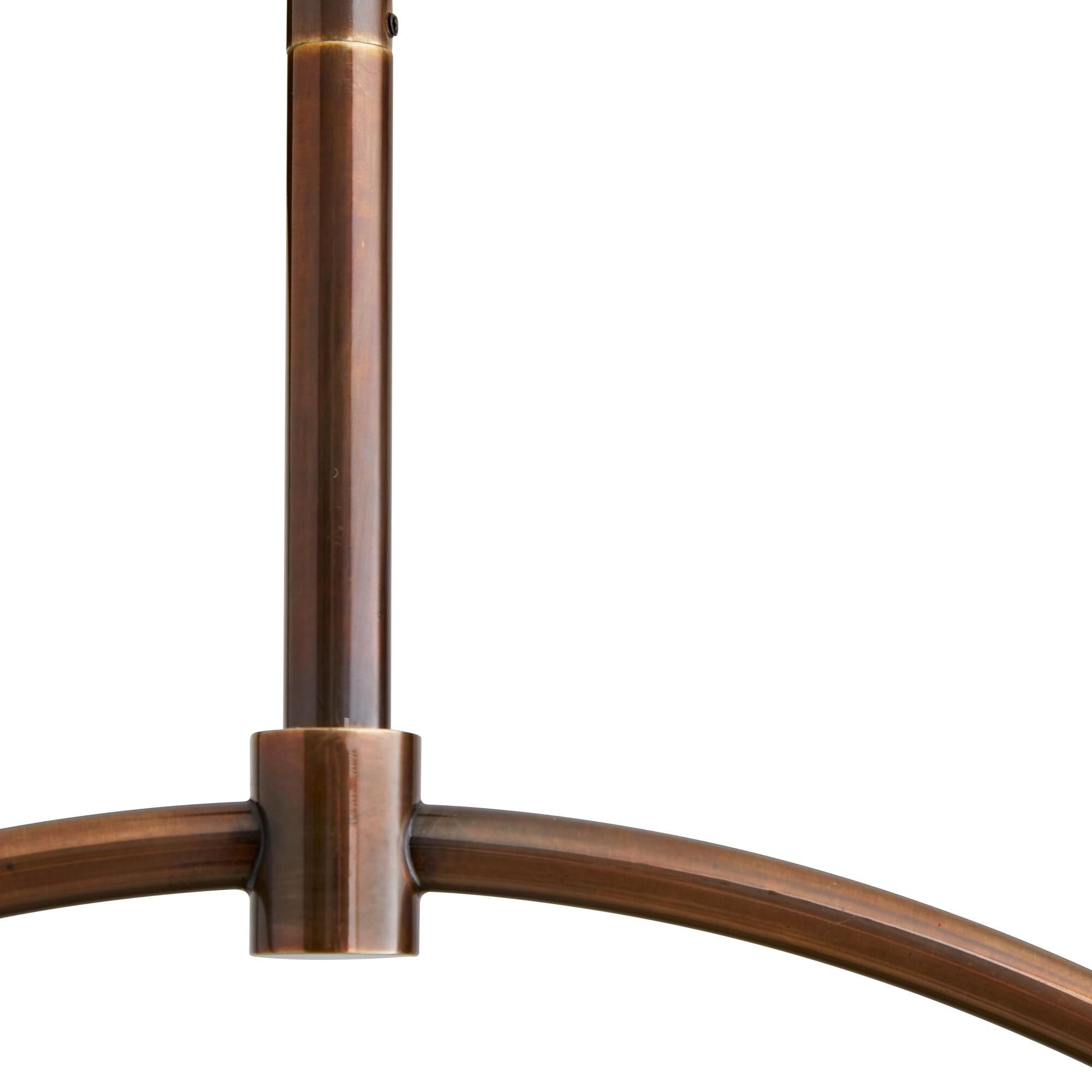 Shown in Heritage Brass finish and Smoke glass