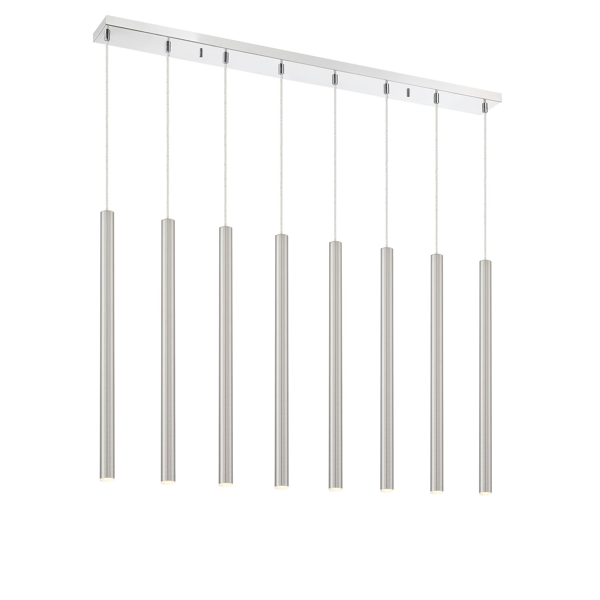 Shown in Chrome finish and Steel glass and Steel shade