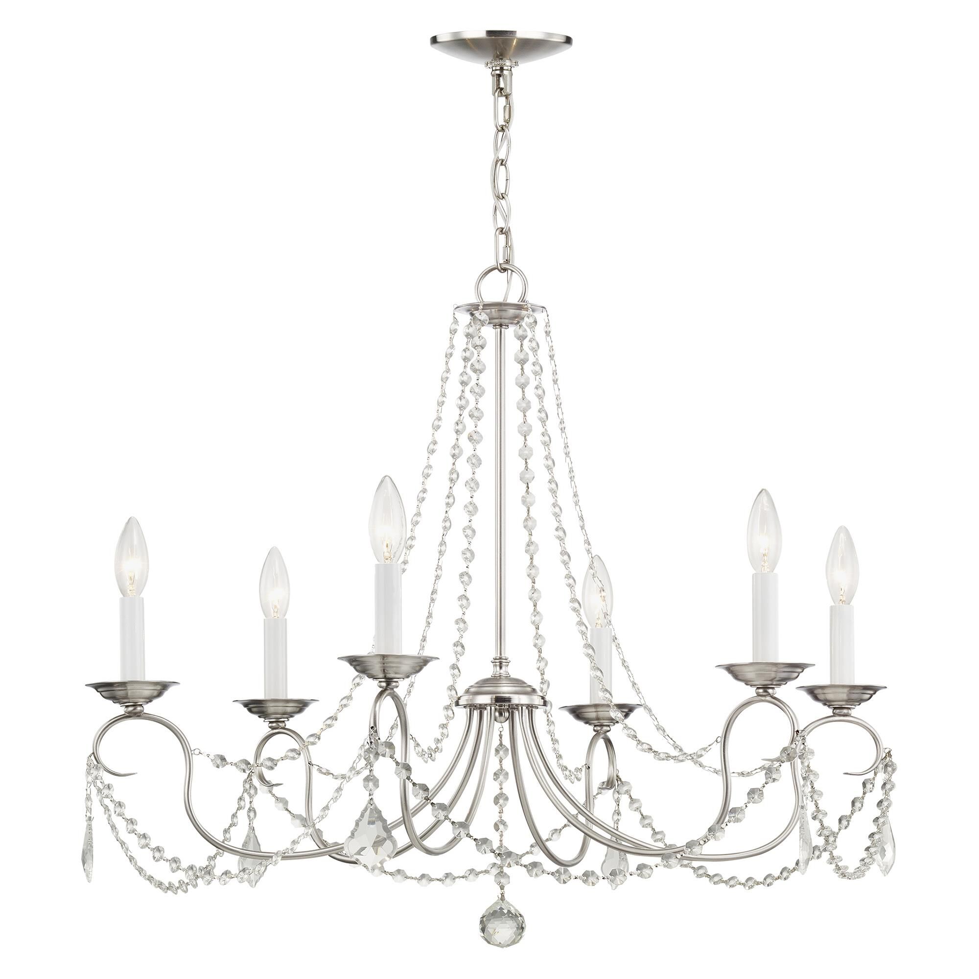 Pennington 28 Inch 6 Light Chandelier by Livex Lighting