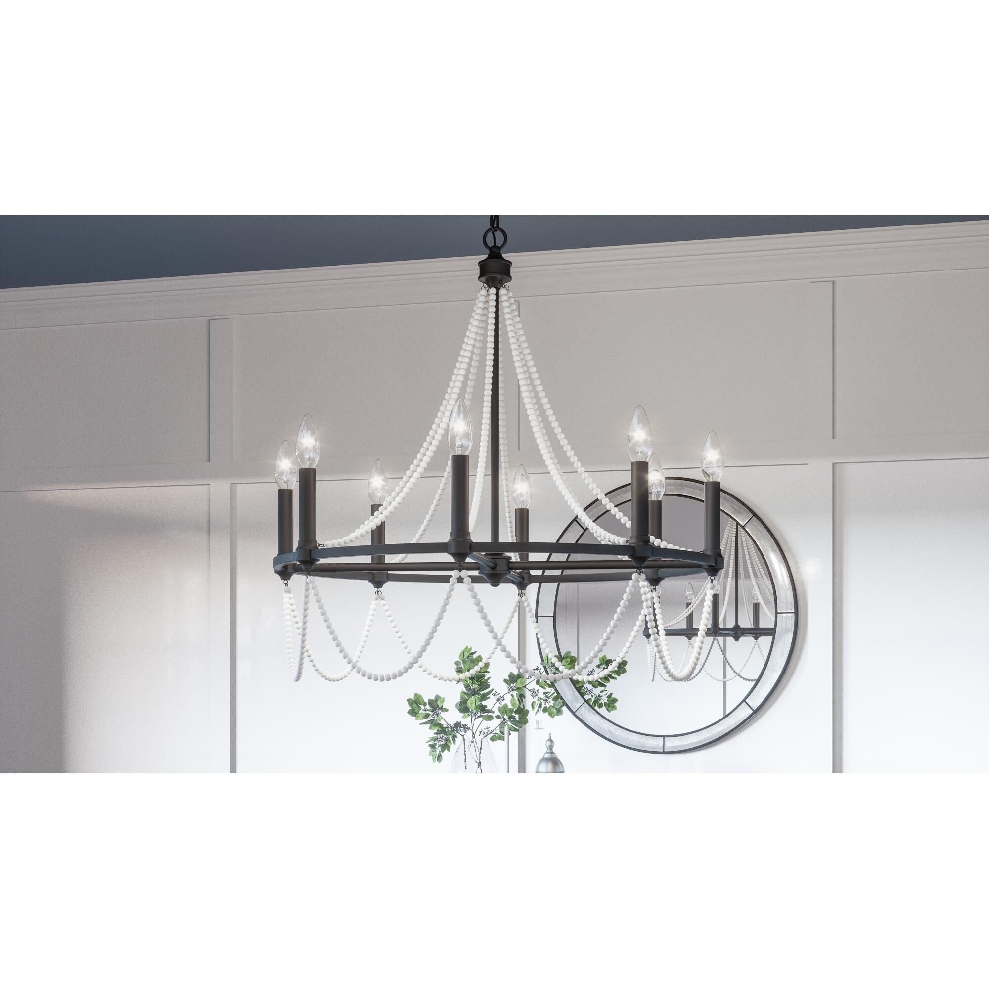 Brigitta 30 Inch 8 Light Chandelier by Quoizel