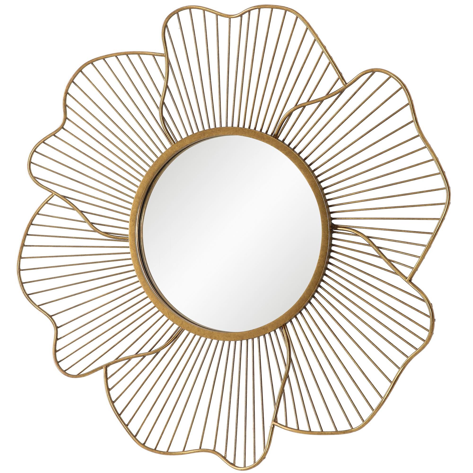 Uttermost Blossom Gold Floral Mirror Decorative Mirrors by Uttermost