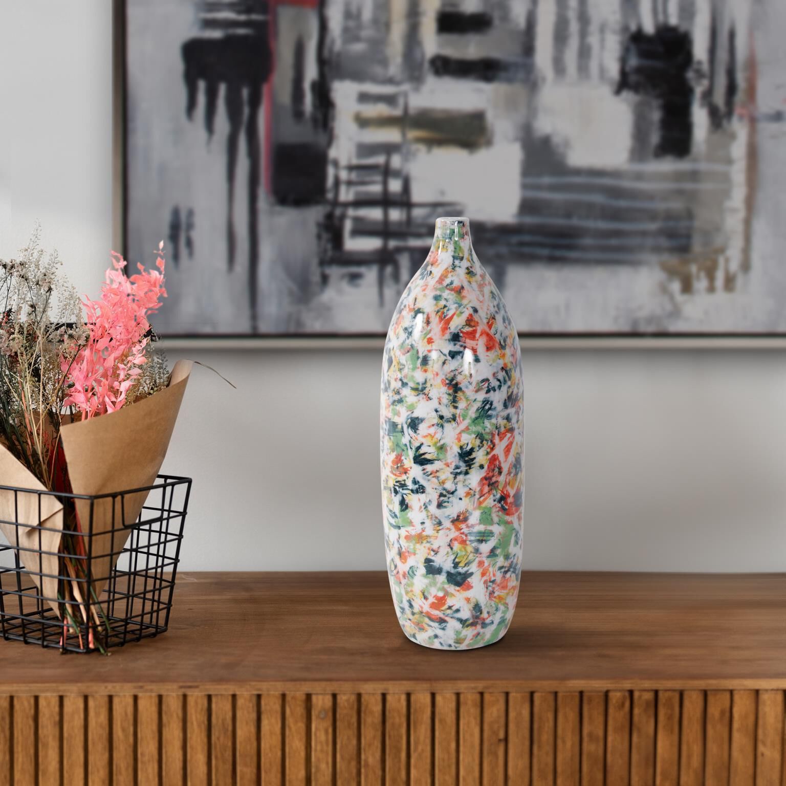 Jardin Colore Decorative Bottle-Canister by Howard Elliott Collection