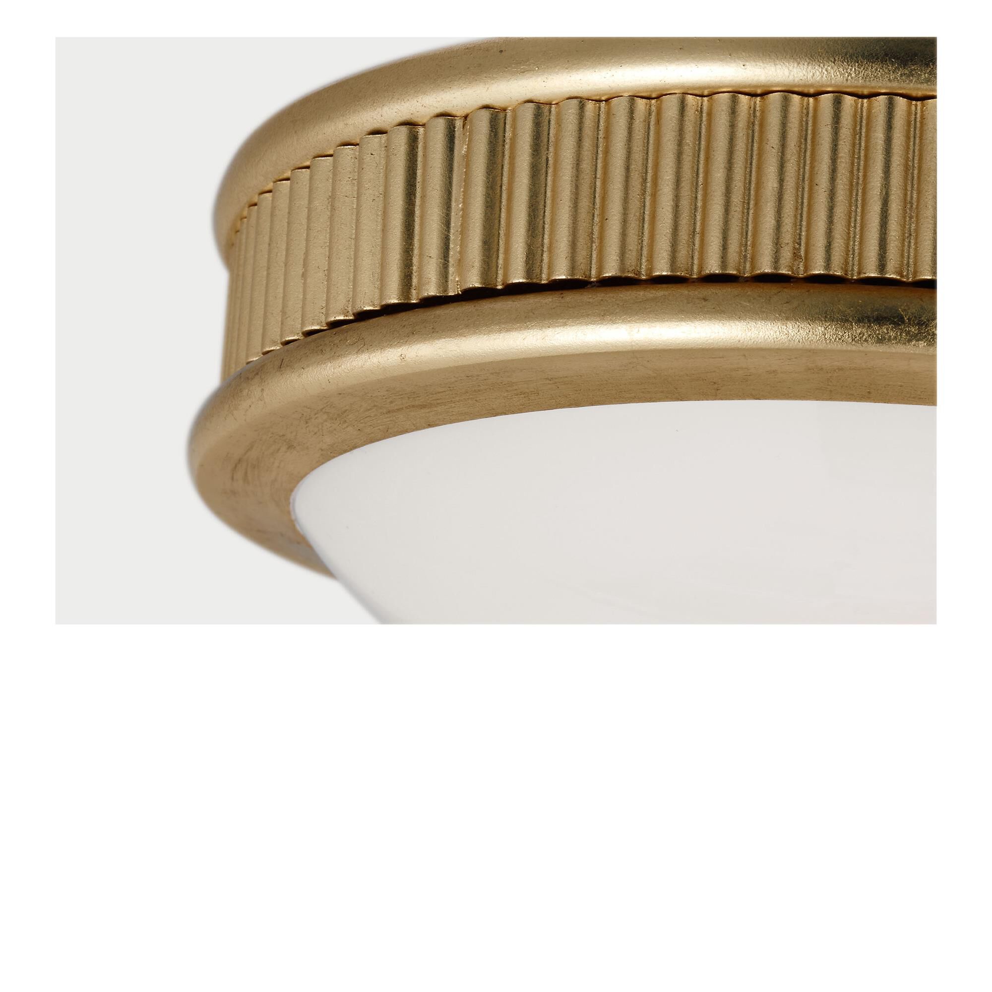 Shown in Gild finish and Milk glass