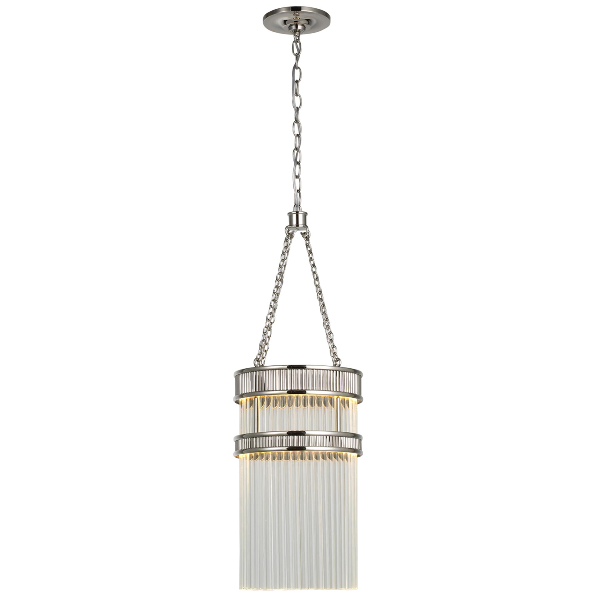 Shown in Polished Nickel finish and Crystal Rods shade