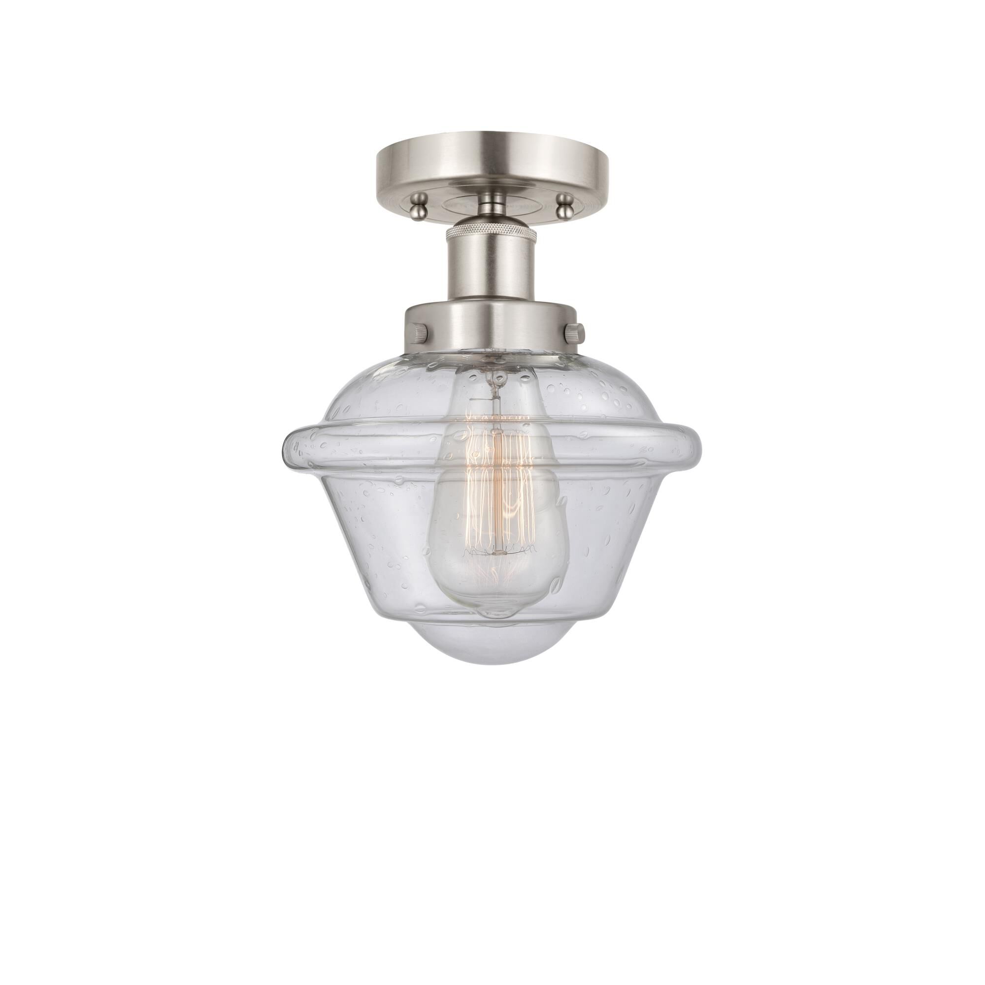 Shown in Brushed Satin Nickel, Mercury finish and Mercury glass and Mercury Glass shade