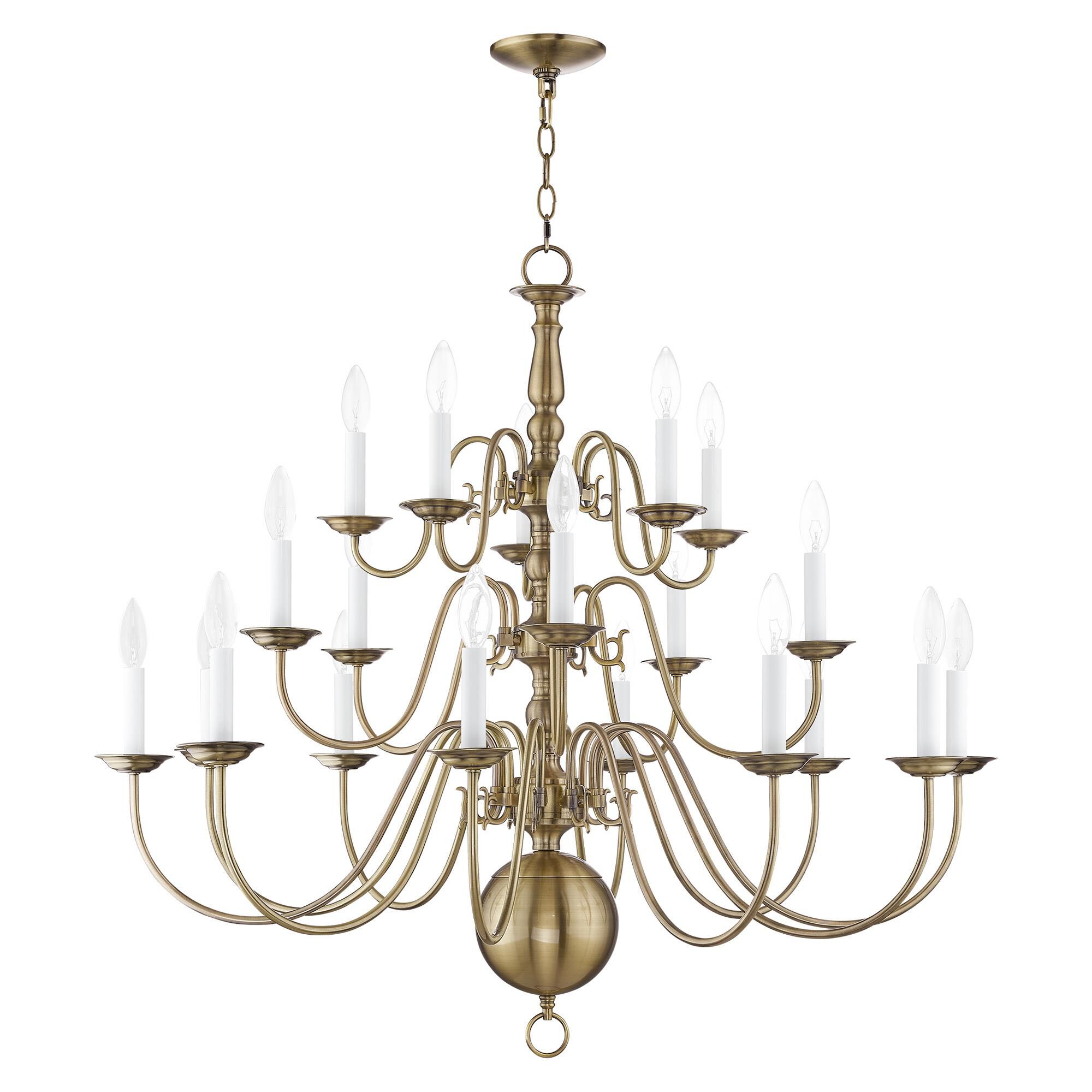 Williamsburgh 36 Inch 20 Light Chandelier by Livex Lighting