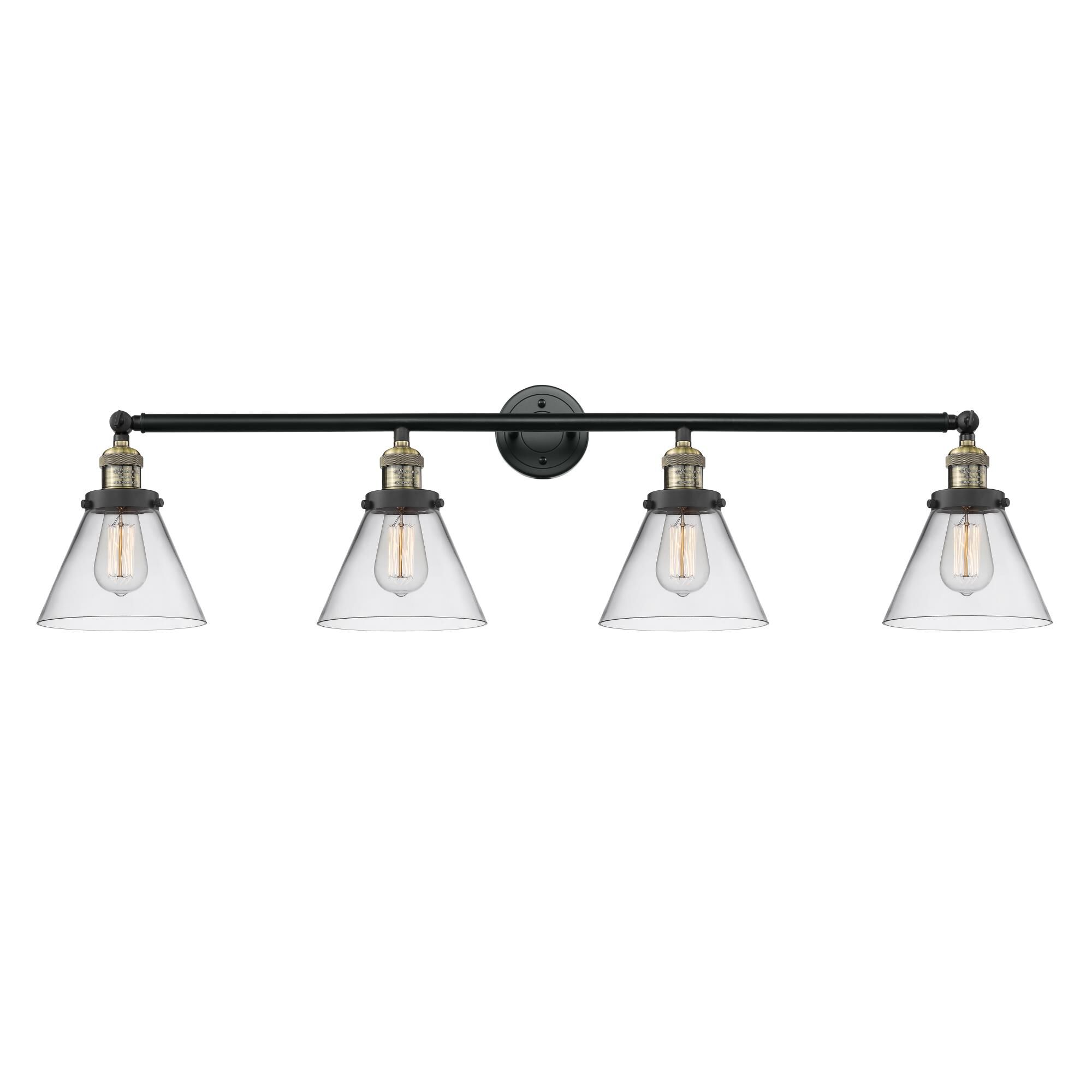 Bruno Marashlian Large Cone 43 Inch 4 Light Bath Vanity Light by Innovations Lighting