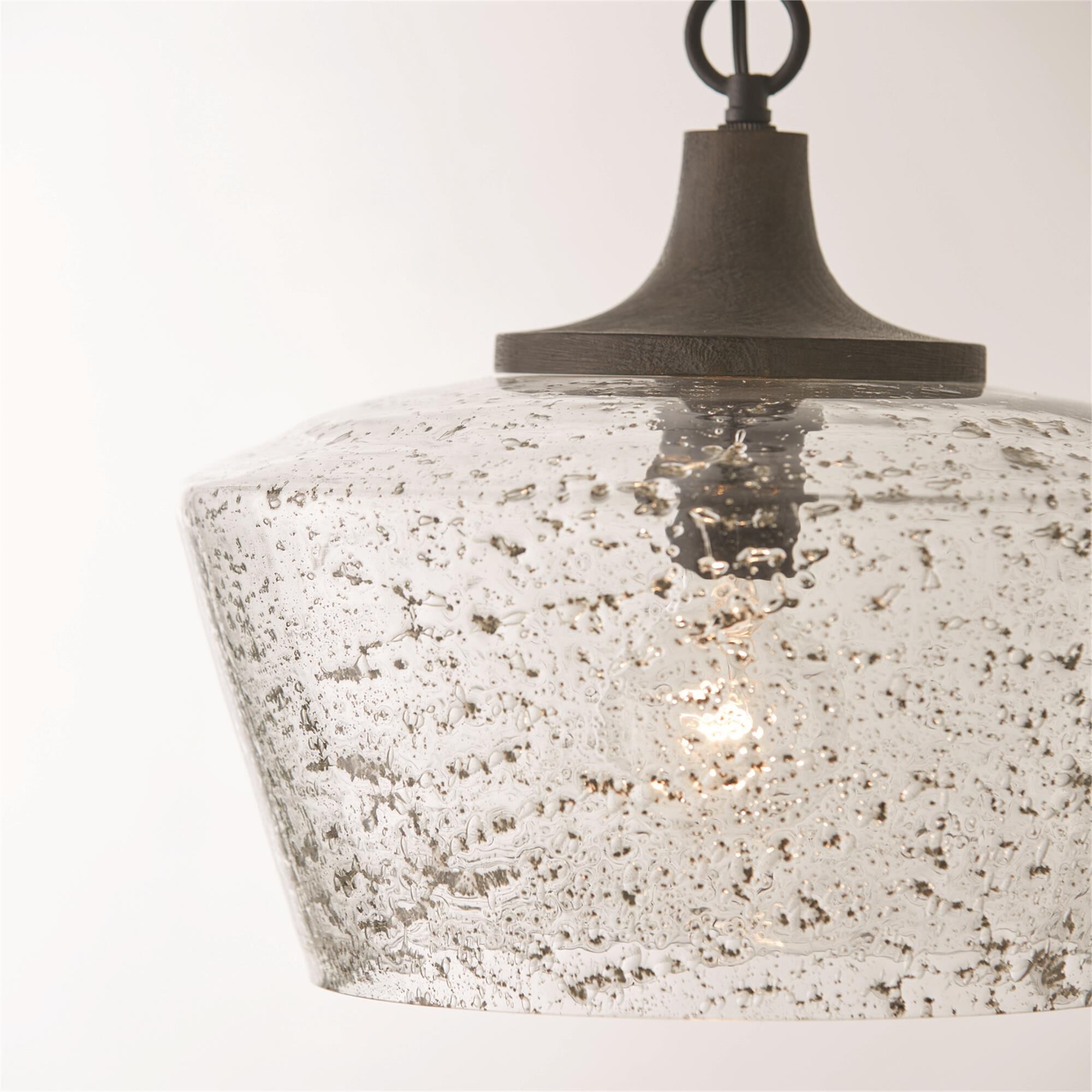 Shown in Carbon Grey and Black Iron finish and Stone Seeded glass