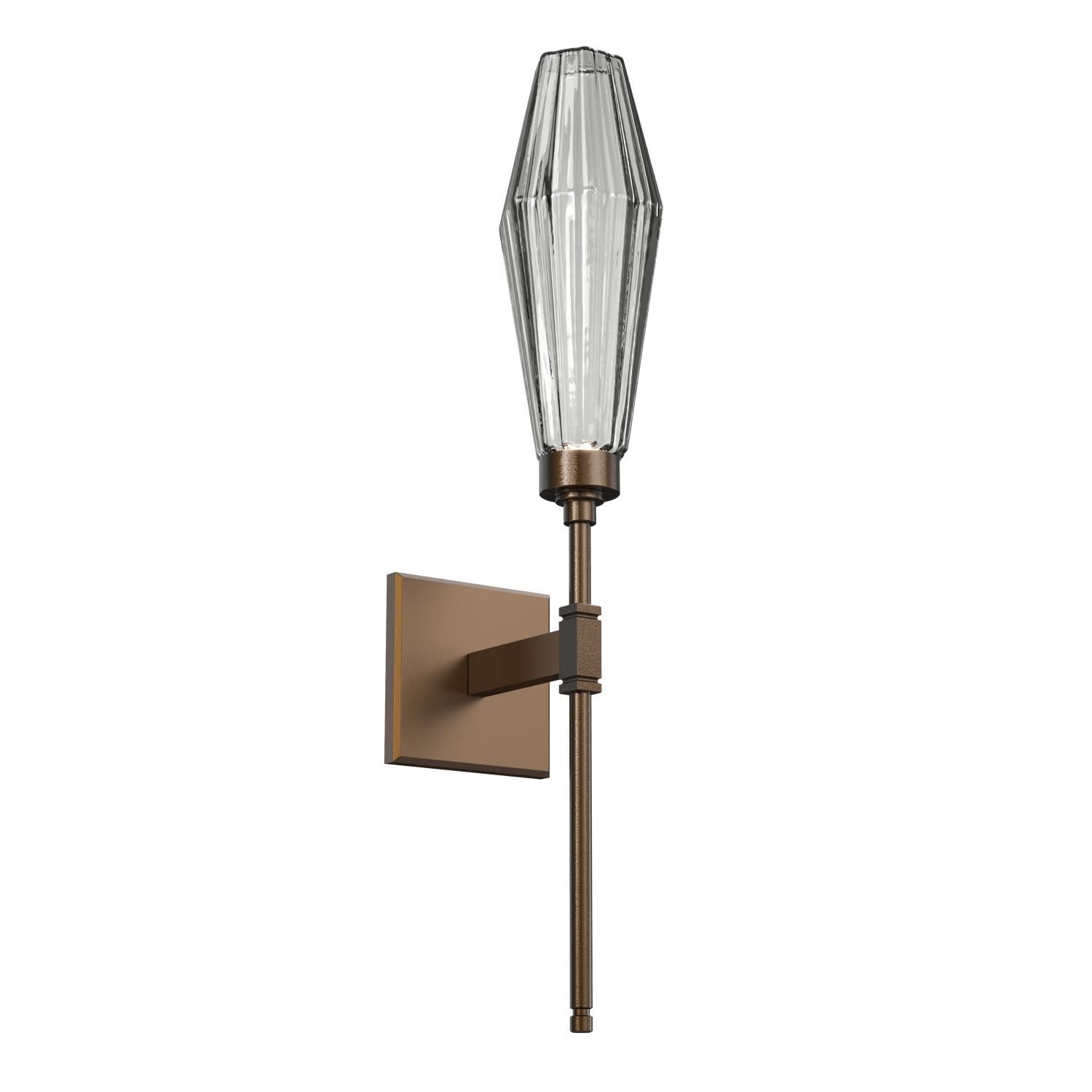 Shown in Flat Bronze finish and Optic Rib Smoke glass