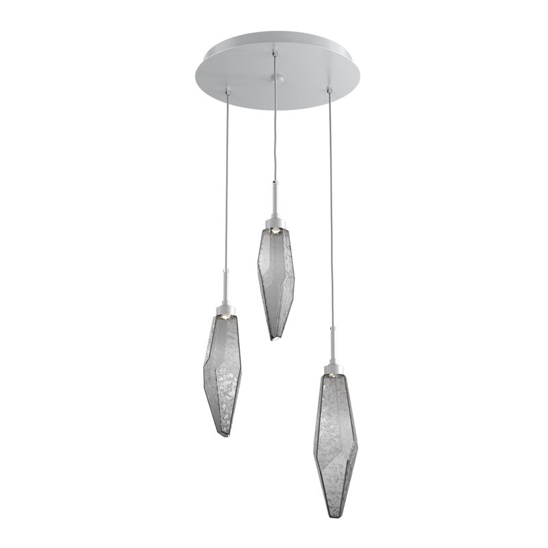 Rock Crystal 17 Inch 3 Light Multi Light Pendant by Hammerton Studio