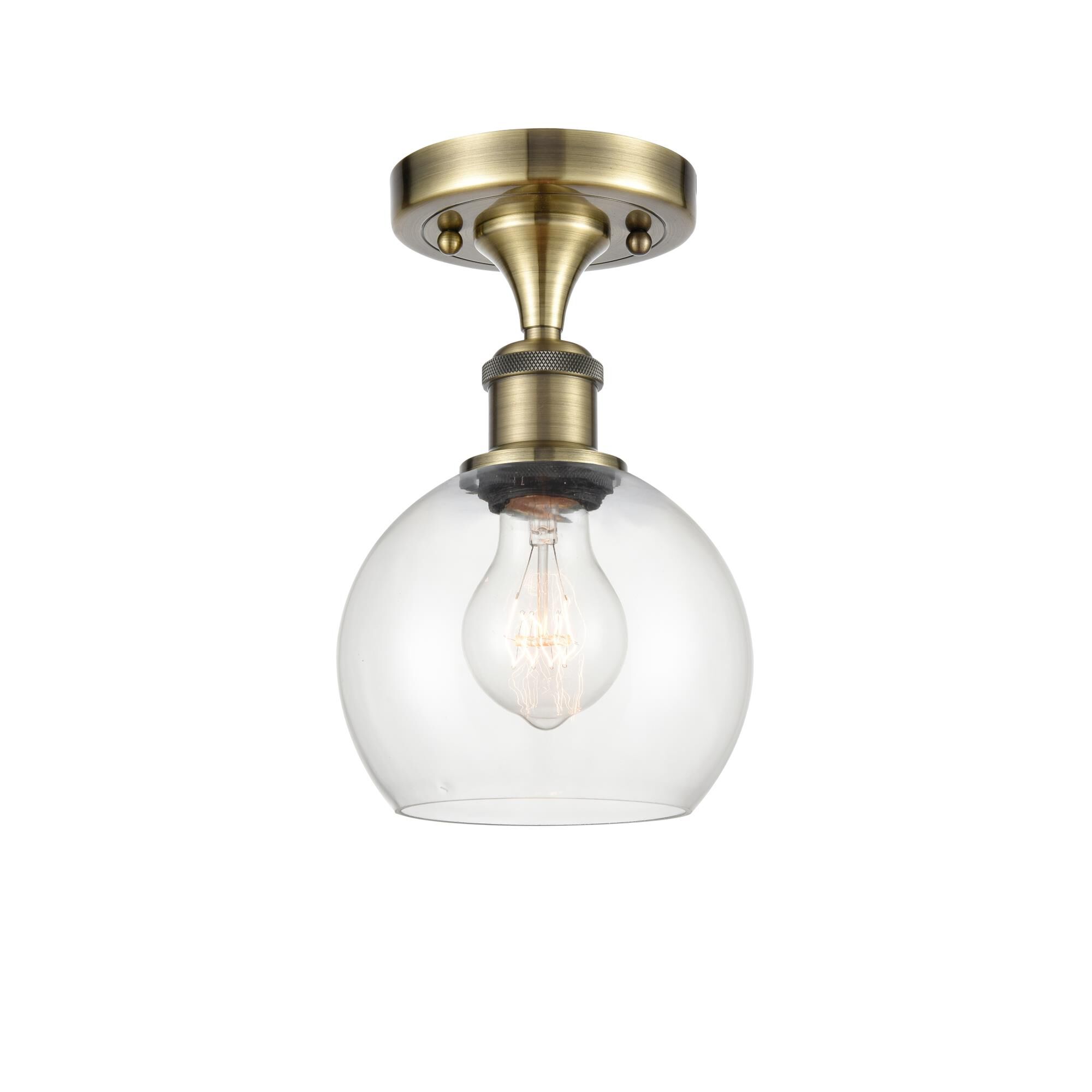 Bruno Marashlian Athens 6 Inch 1 Light Semi Flush Mount by Innovations Lighting