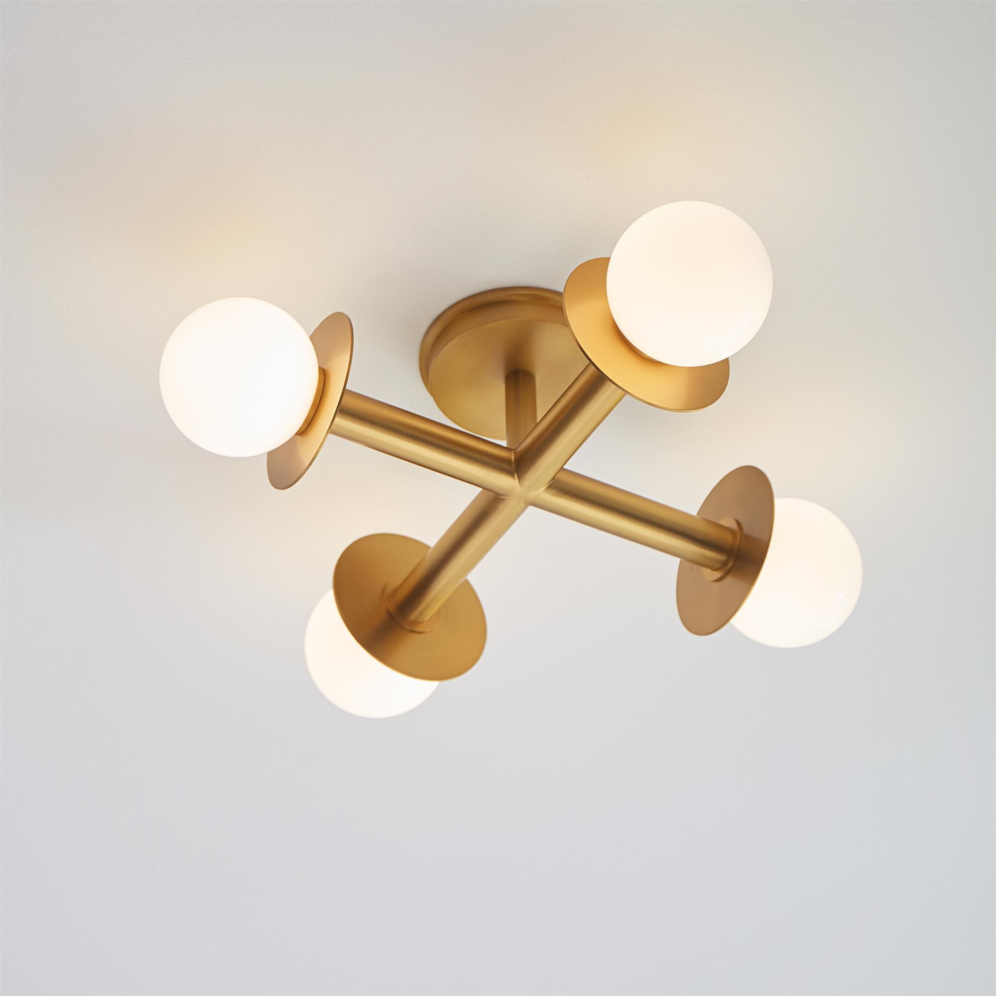 Kelly Wearstler Nodes 18 Inch 4 Light Semi Flush Mount,