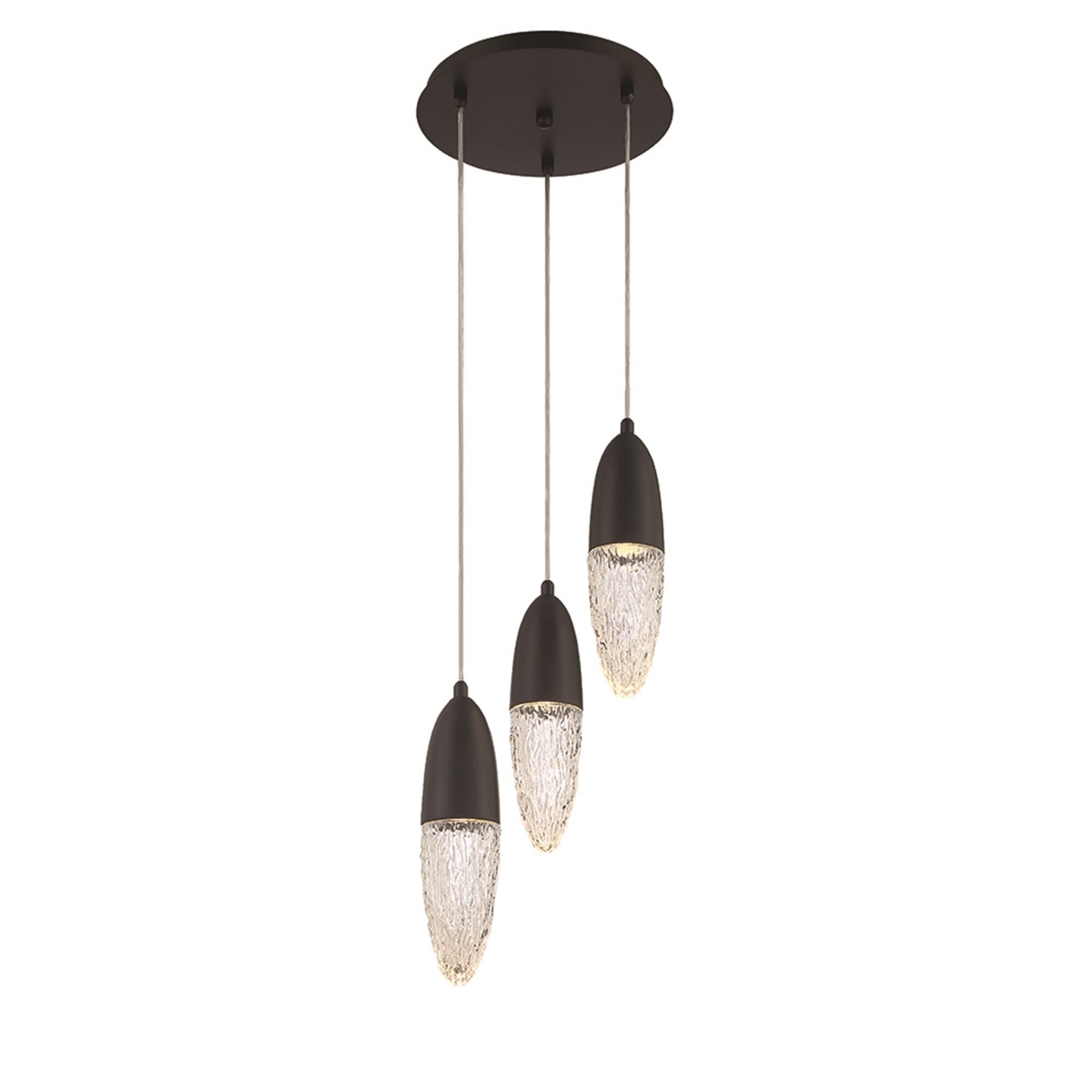 Shown in Black finish and Glass shade
