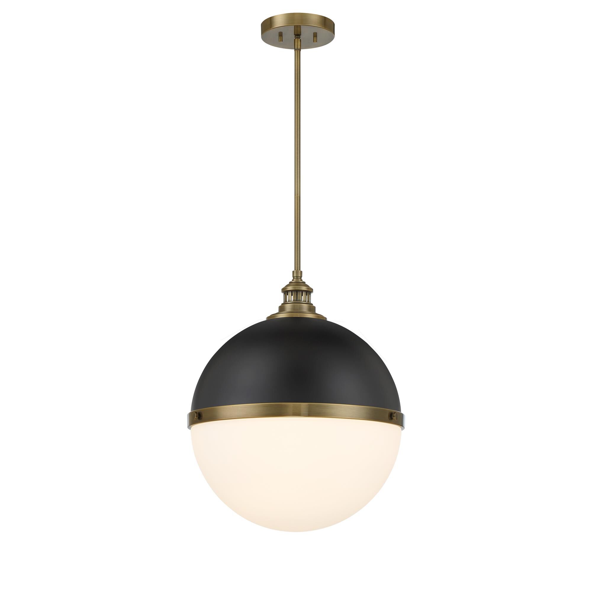 Shown in Coal and Oxidized Aged Brass finish and Etched Opal White glass