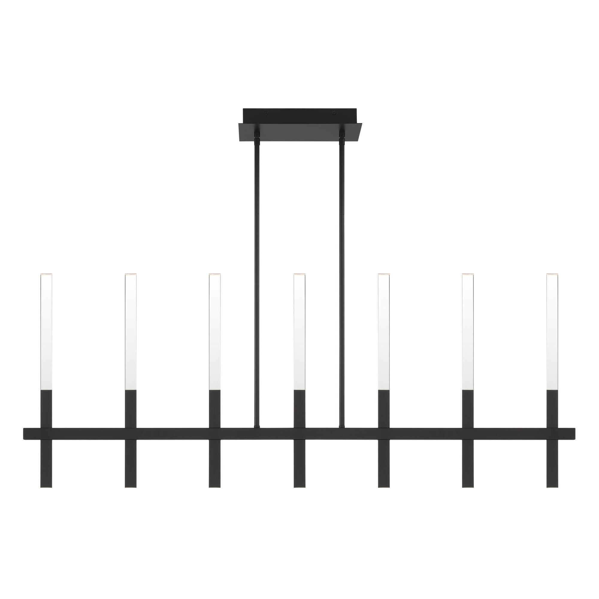 Shown in Black finish and Clear Crystal glass